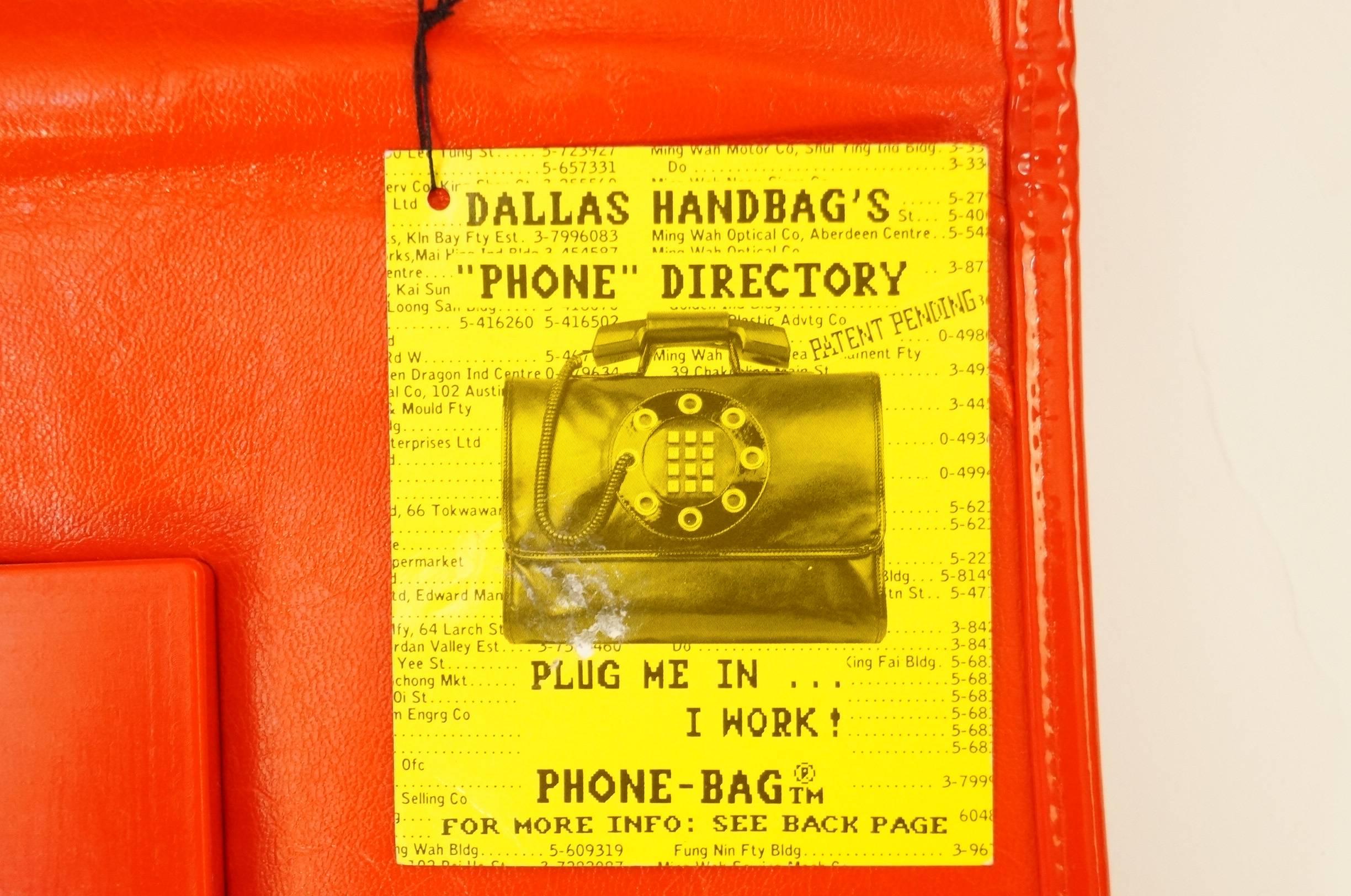 1970s Dallas Handbags' ”Phone” Directory Red Leather Purse NWT 2