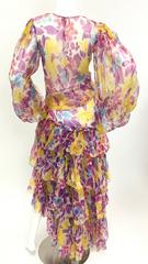 1990s Oscar de la Renta Sheer Floral Ensemble