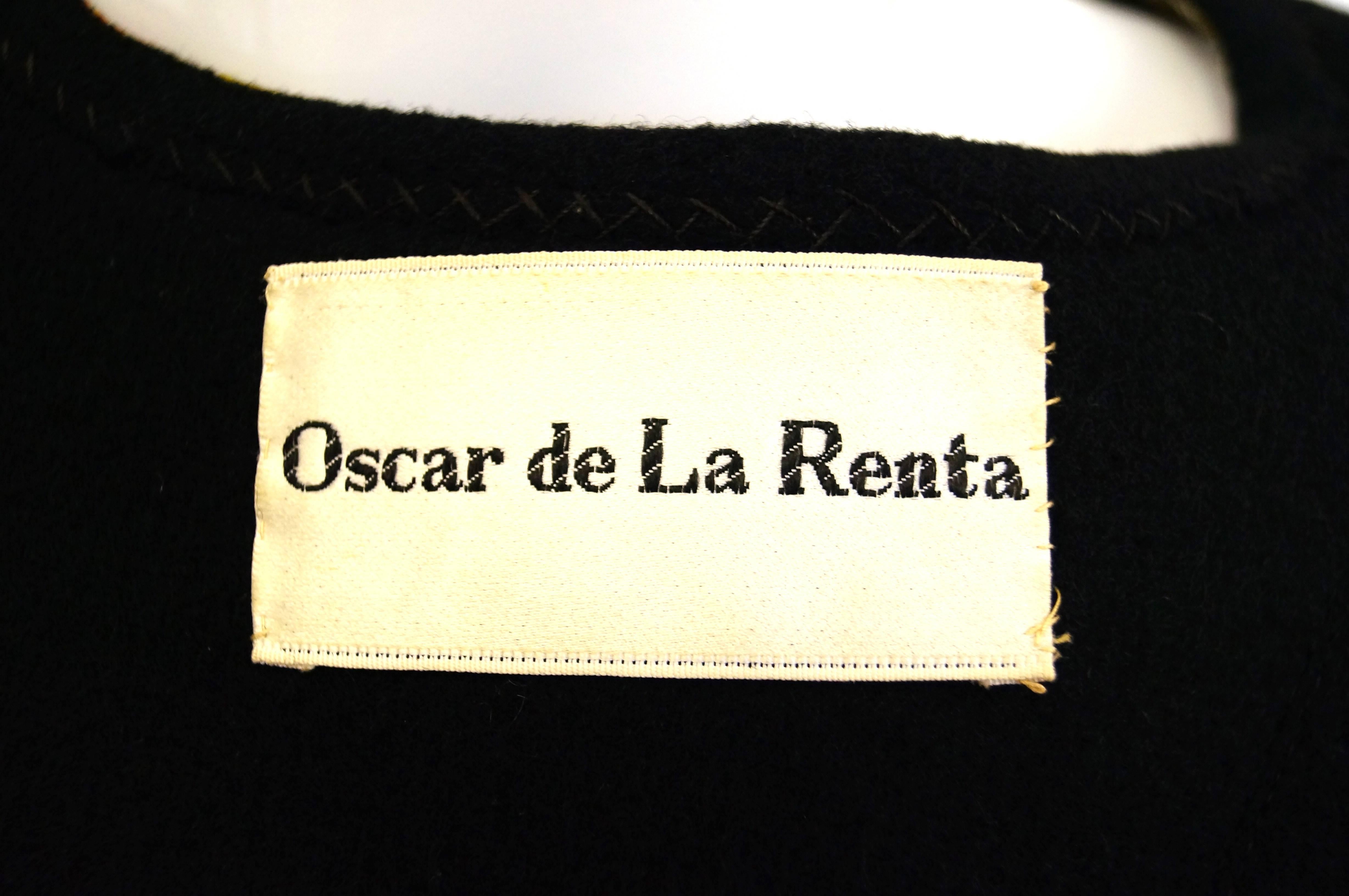 1960s Oscar de La Renta Bohemian Trim Wool Cloak  2