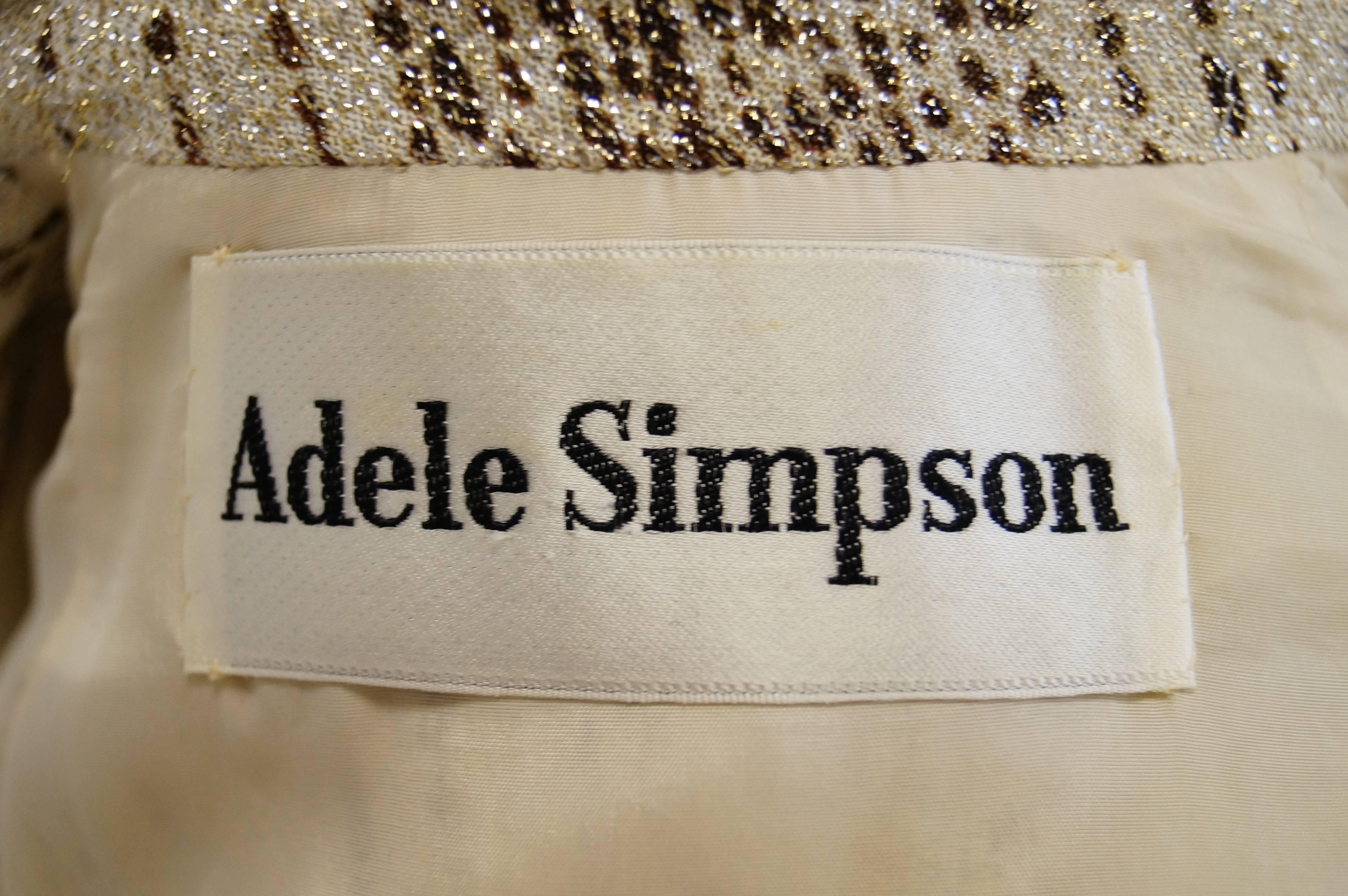 Women's 1970s Adele Simpson Metallic Star Trail Dress For Sale