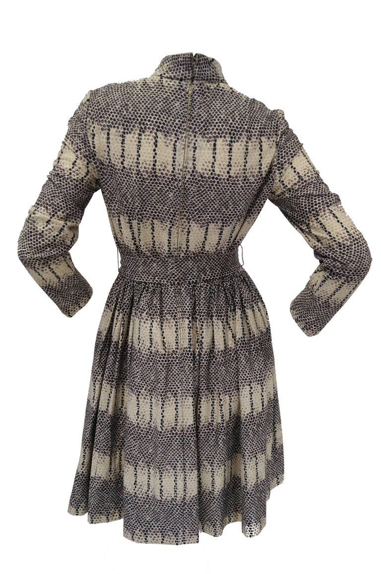 1960s Oscar de La Renta Snakeskin Print Dress For Sale at 1stDibs ...