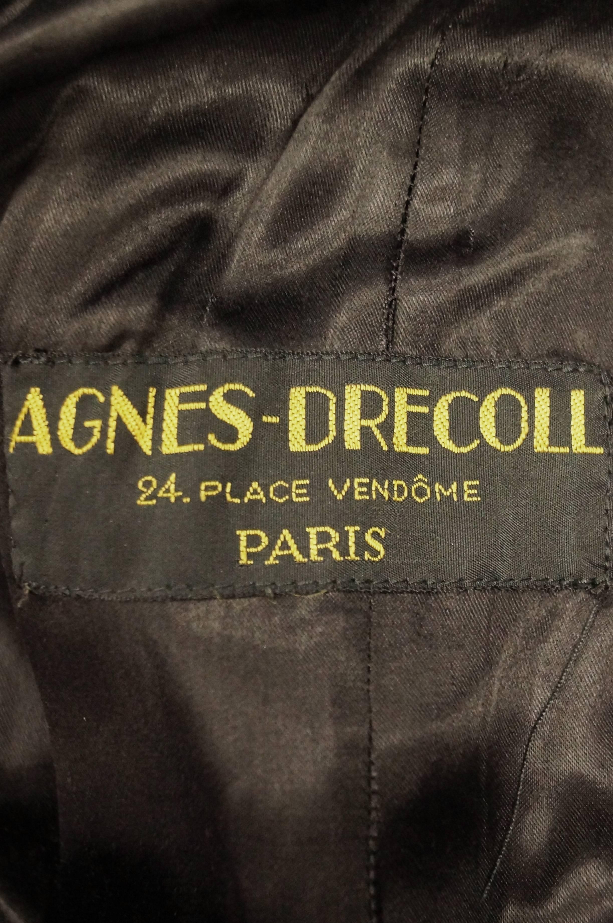 Rare 1940s Agnes - Drecoll Beaded Pompom Princess Coat 4