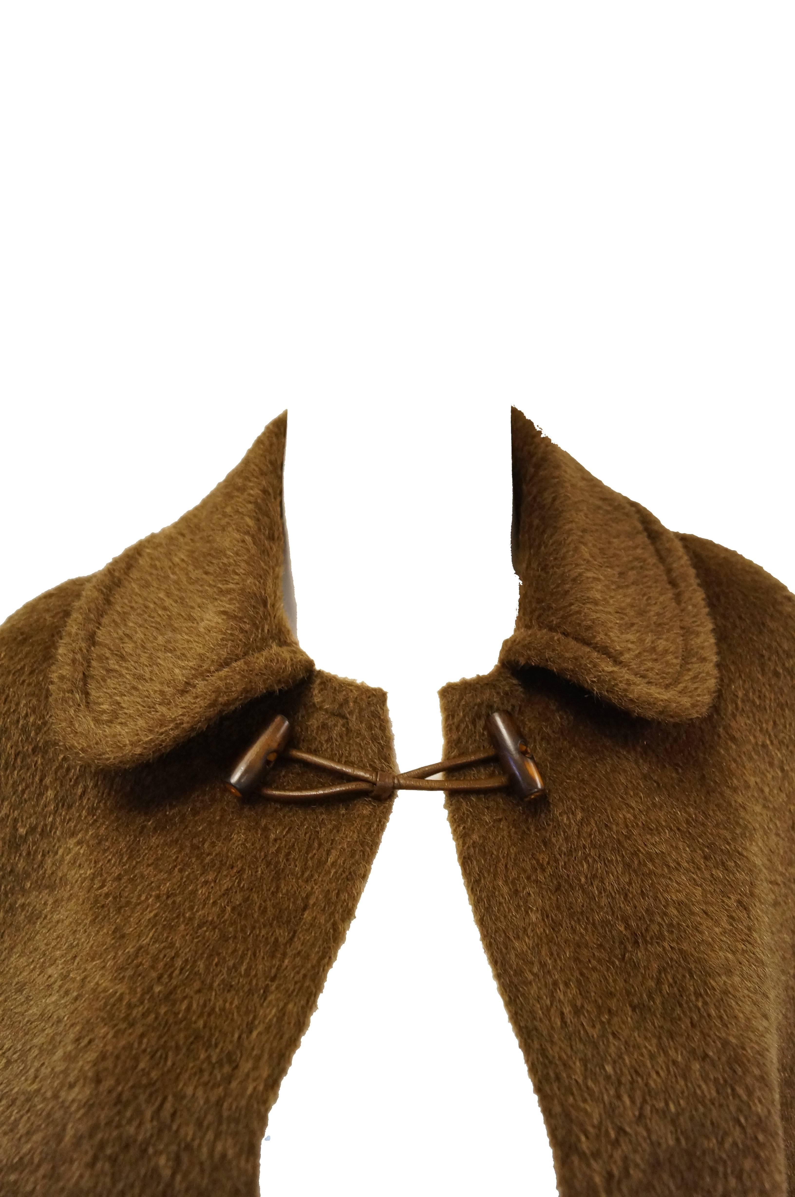 Women's or Men's 1970s Yves Saint Laurent Caramel Wool Cloak