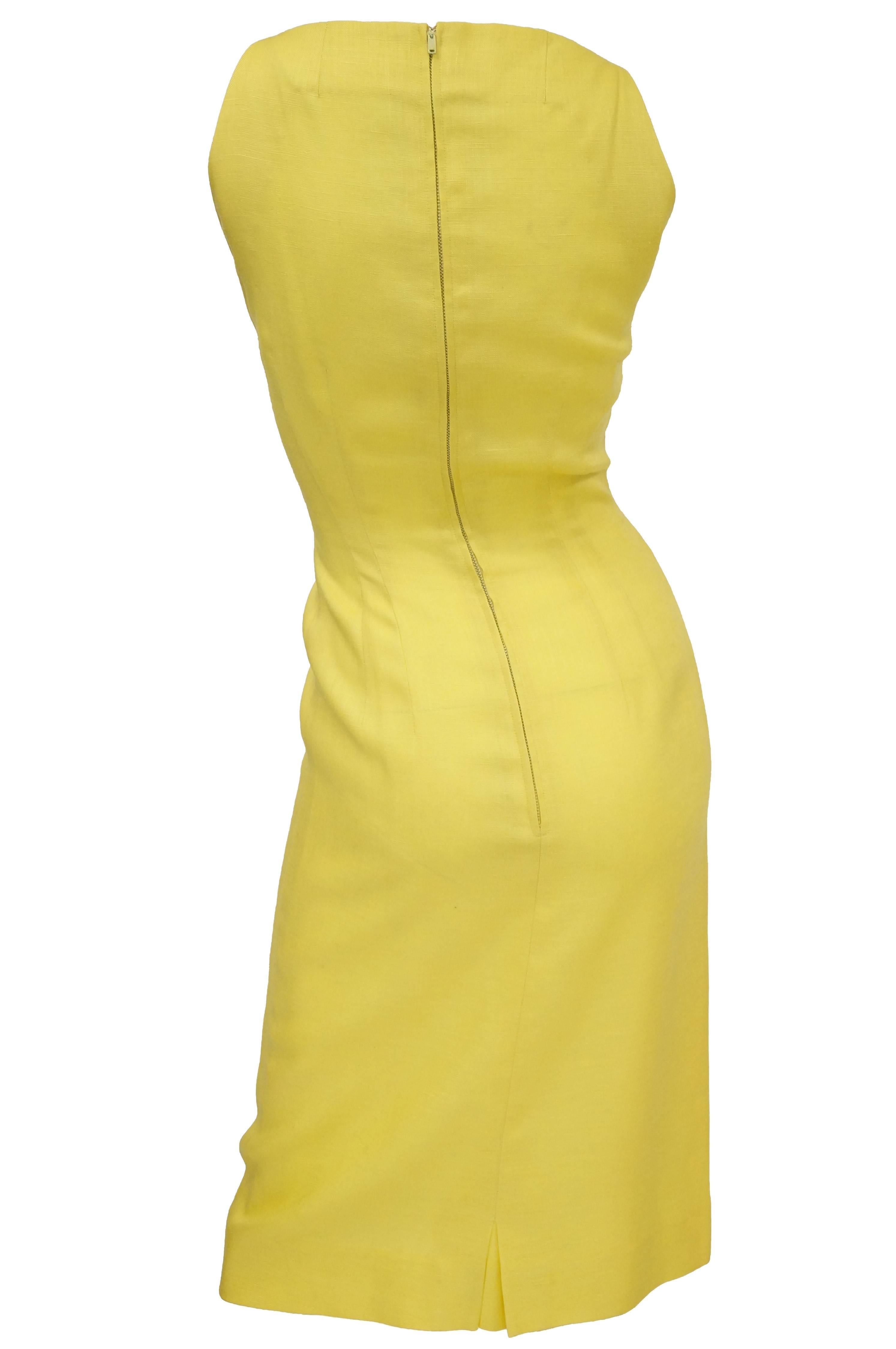 Oleg Cassini Lace Up Color Blocked Sheath Dress, 1970s  In Excellent Condition For Sale In Houston, TX