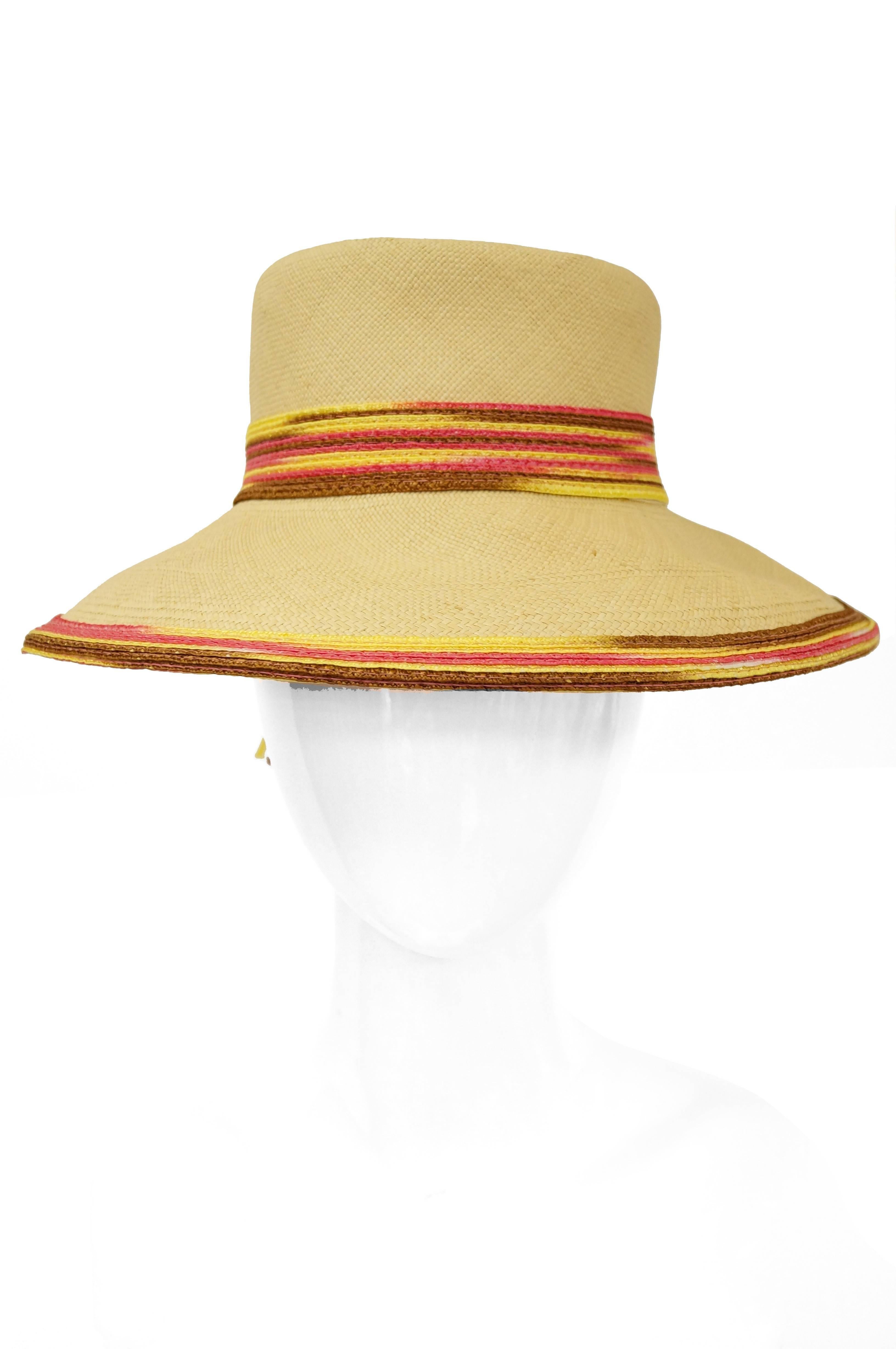 Yves Saint Laurent Colorful Tassel Sun Hat, S 1970s  In Excellent Condition In Houston, TX