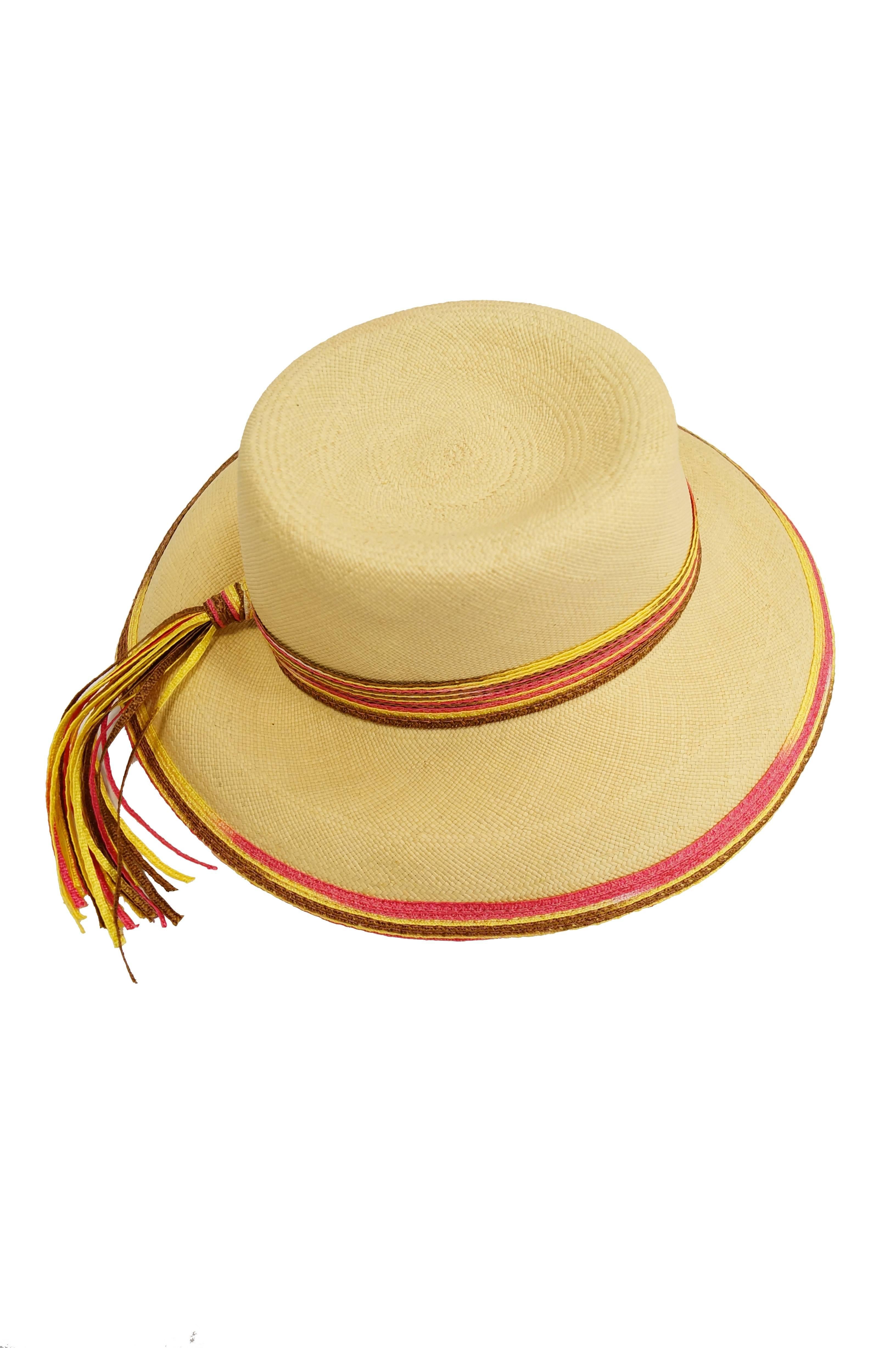 Yves Saint Laurent Colorful Tassel Sun Hat, S 1970s  1