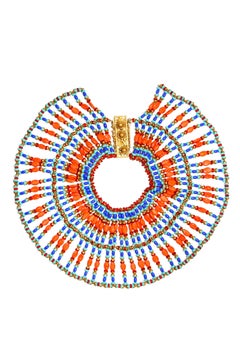 Miriam Haskell Egyptian Revival Choker Necklace by Vrba, 1970s NWT