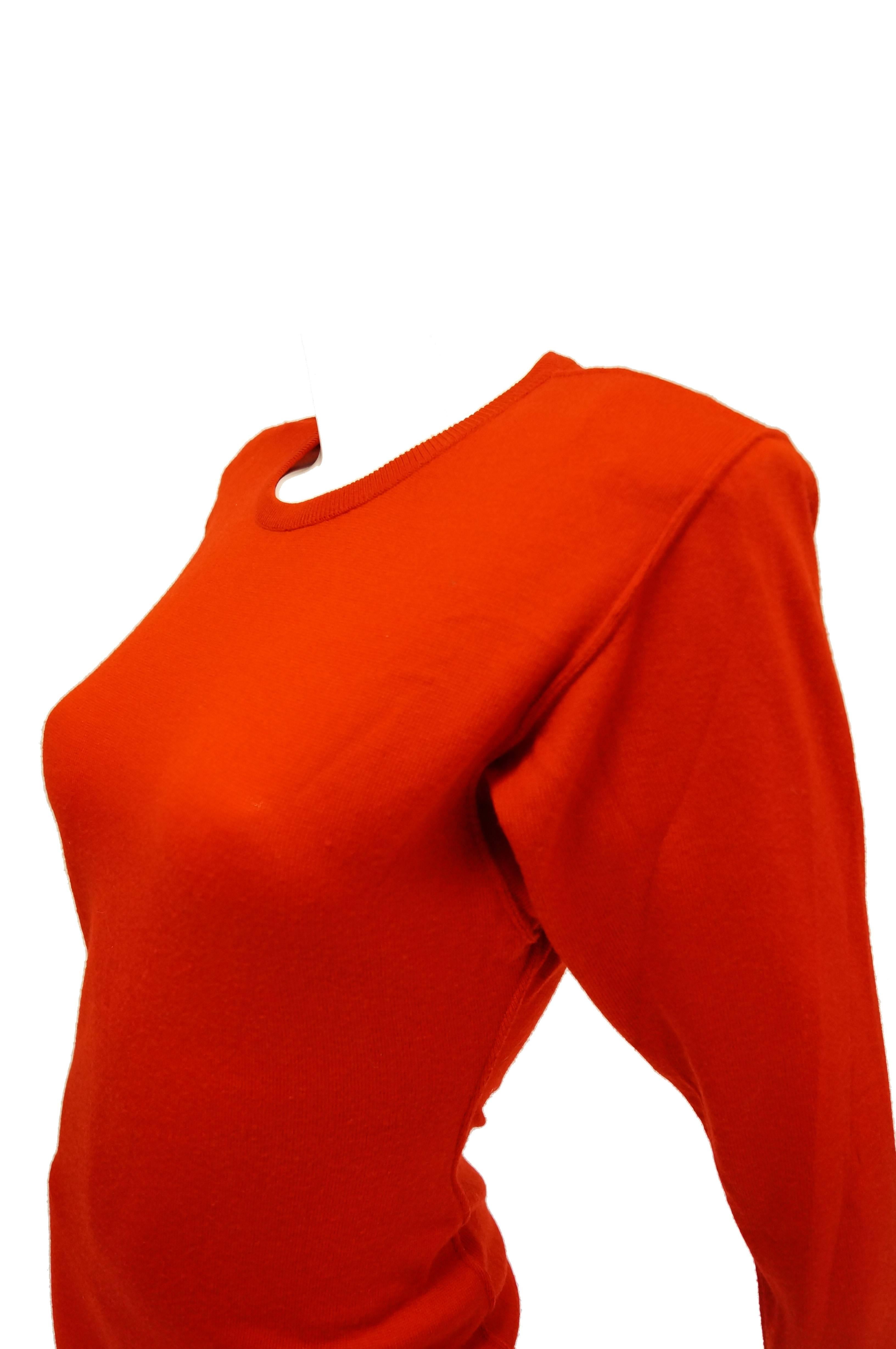 1990s Azzedine Alaia Valentine Red Virgin Wool Knit Dress In Excellent Condition For Sale In Houston, TX
