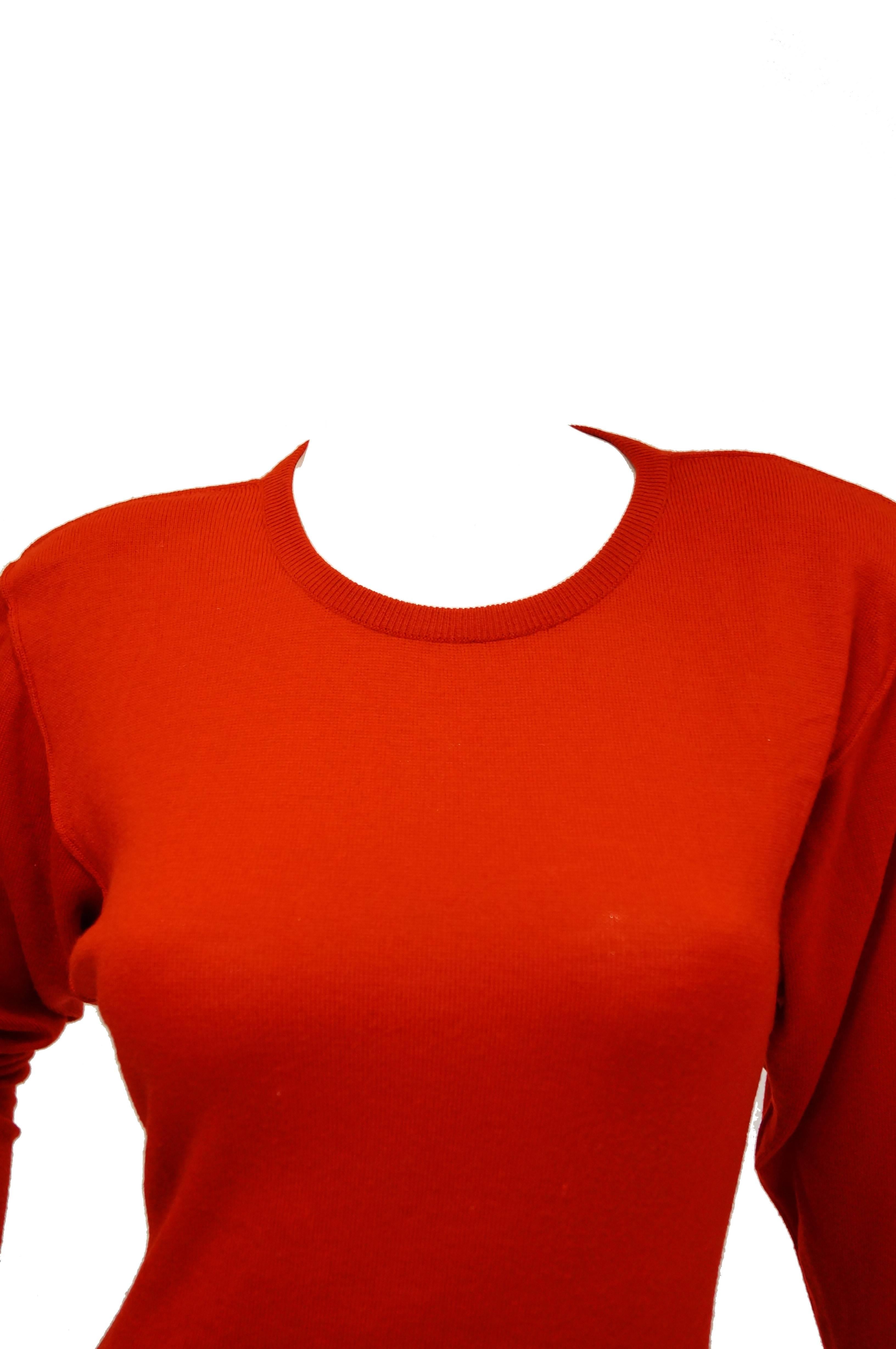 Women's 1990s Azzedine Alaia Valentine Red Virgin Wool Knit Dress For Sale