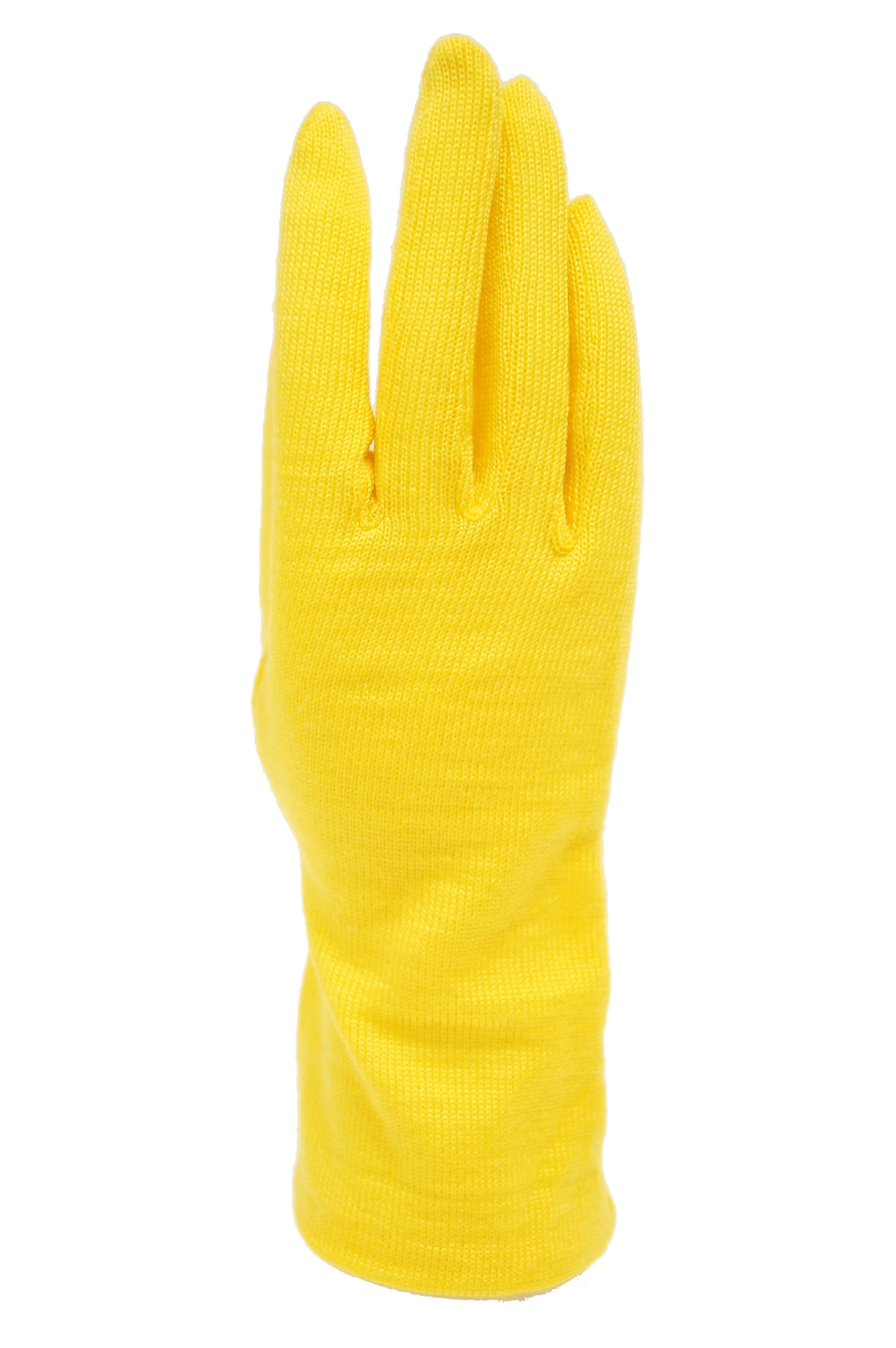 1980s Yohji Yamamoto Yellow Wool Blend Knit Gloves For Sale 2