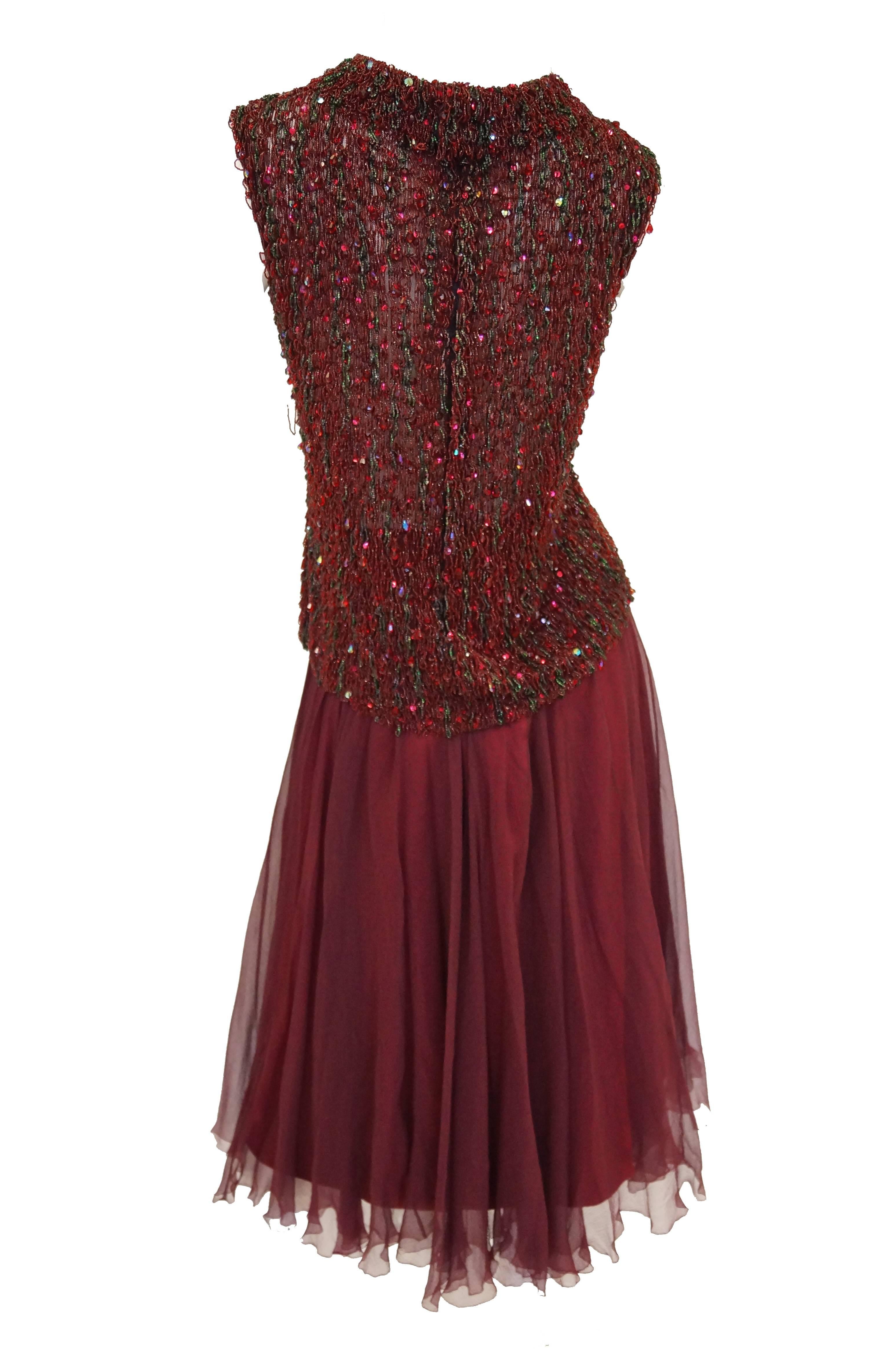 Women's Yves Saint Laurent Couture Evening Dress Owned by Claudette Colbert, 1963  For Sale