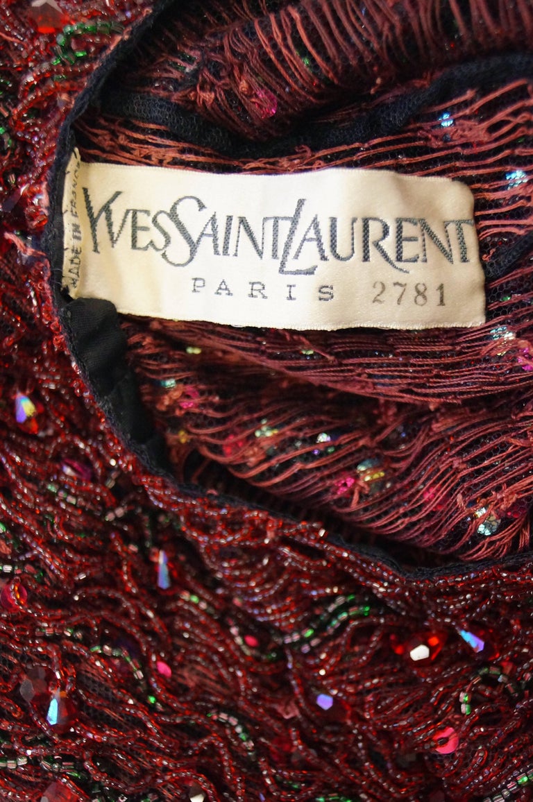 Yves Saint Laurent Couture Evening Dress Owned by Claudette Colbert, 1963  For Sale 8