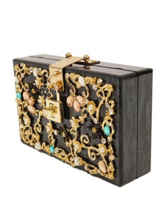 Dolce & Gabbana Lucite Floral Box Purse, 2016