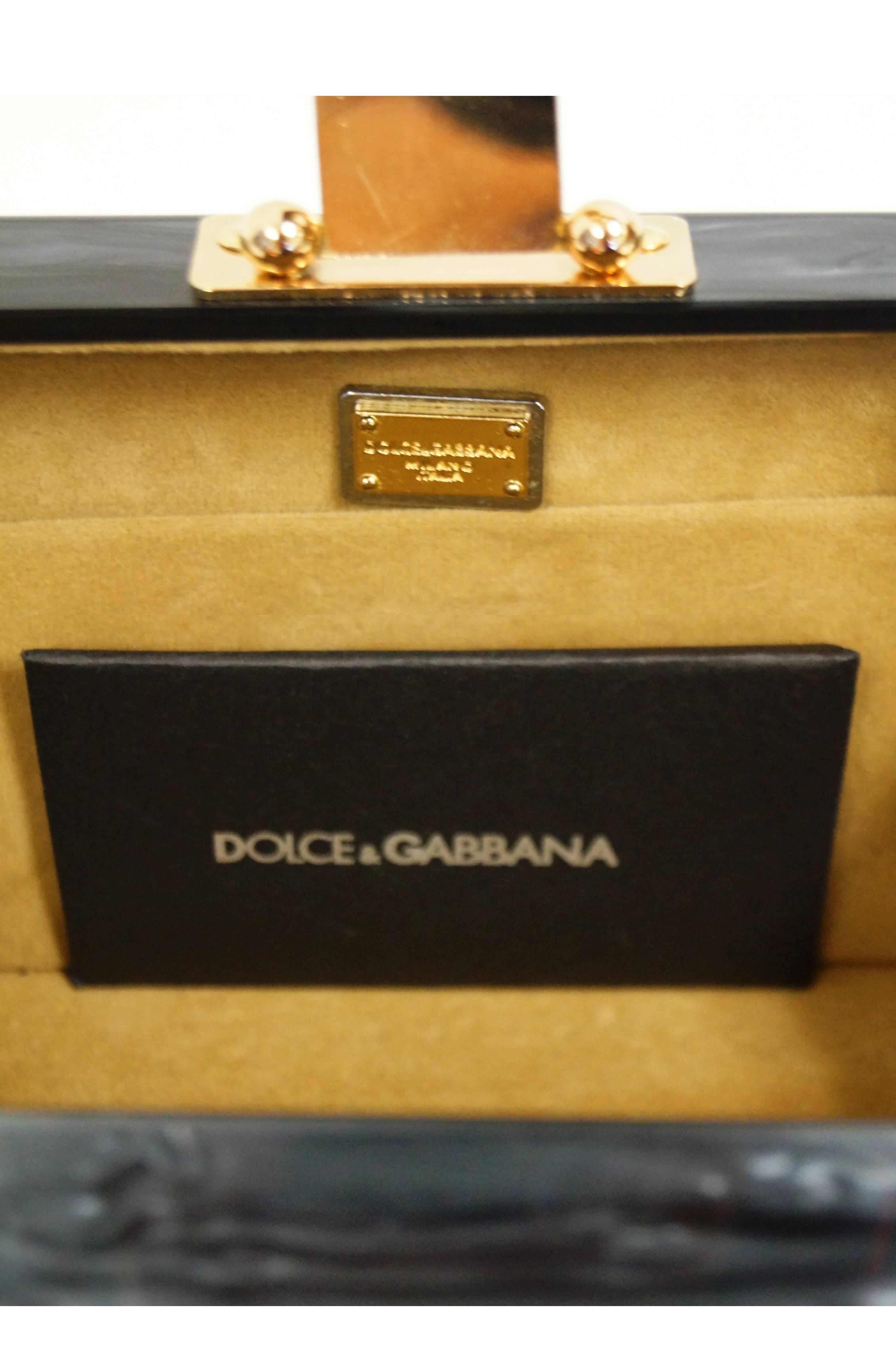 Dolce & Gabbana Lucite Floral Box Purse, 2016  8