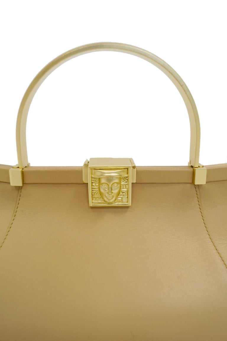 Barry KieselsteinCord Oversized Taupe Italian Leather Handbag at