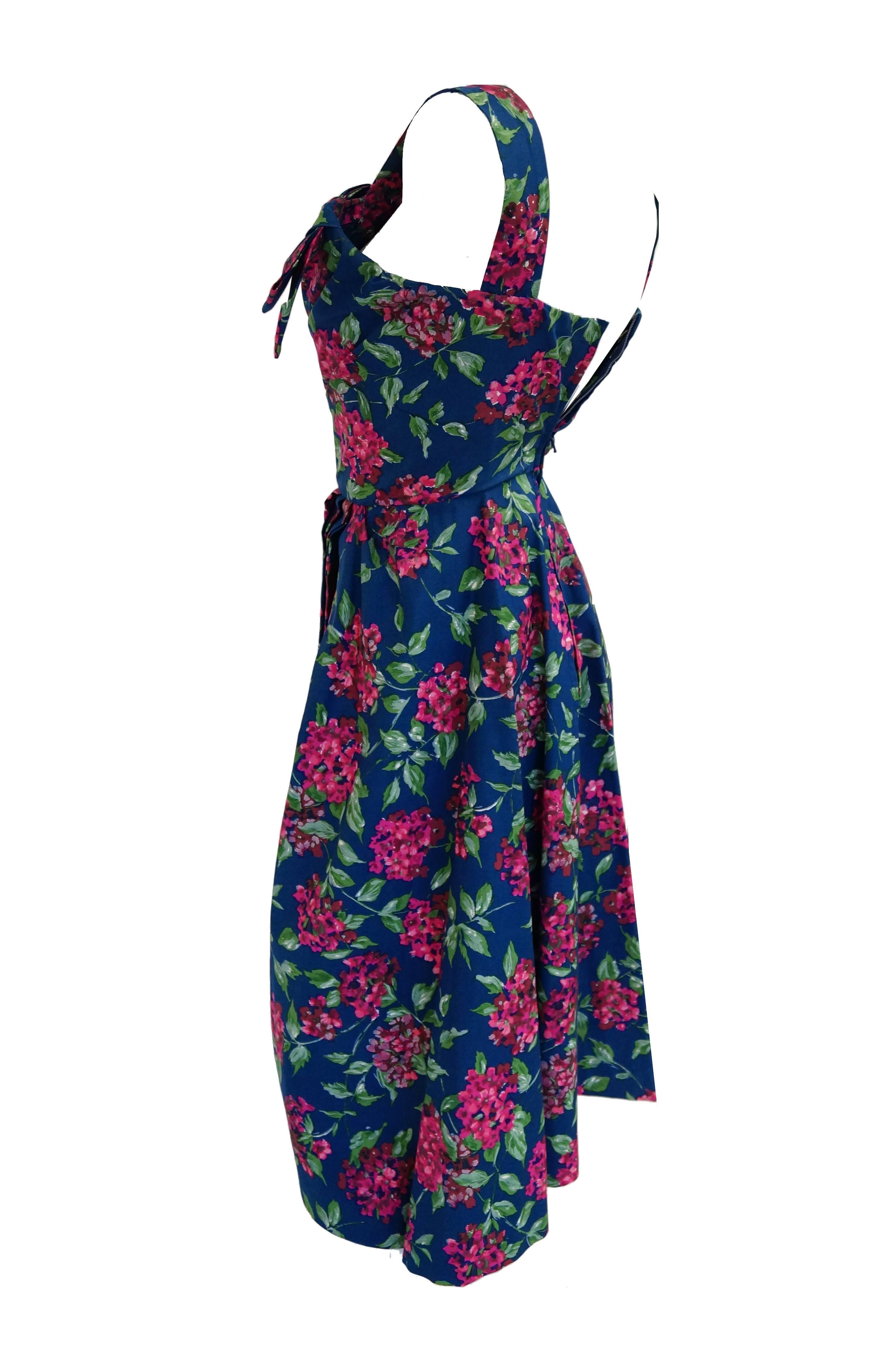 Lovely tailored mid century floral dress by 