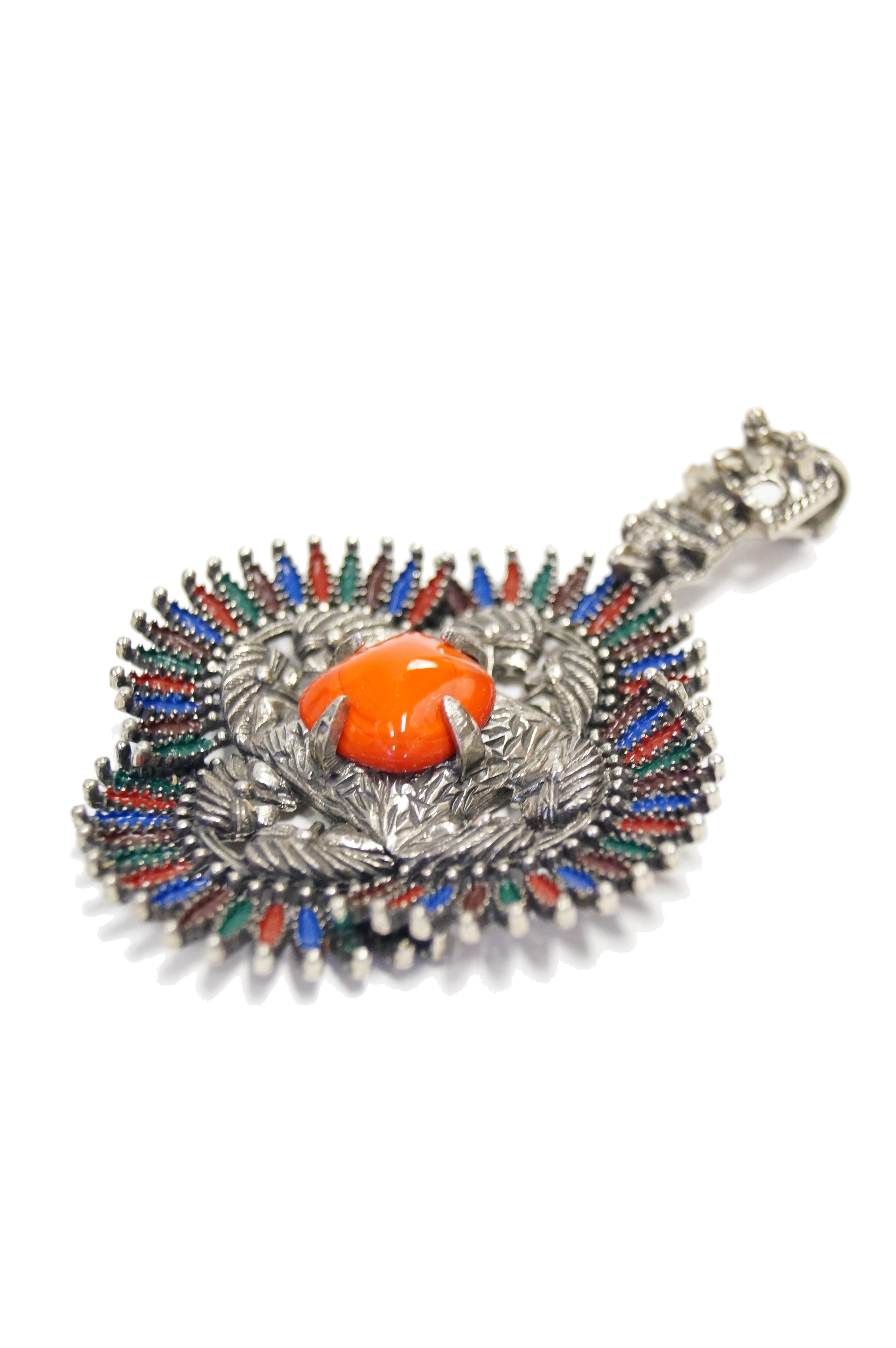 Women's or Men's Iconic 1970s VRBA Castlecliff Necklace Pendant For Sale