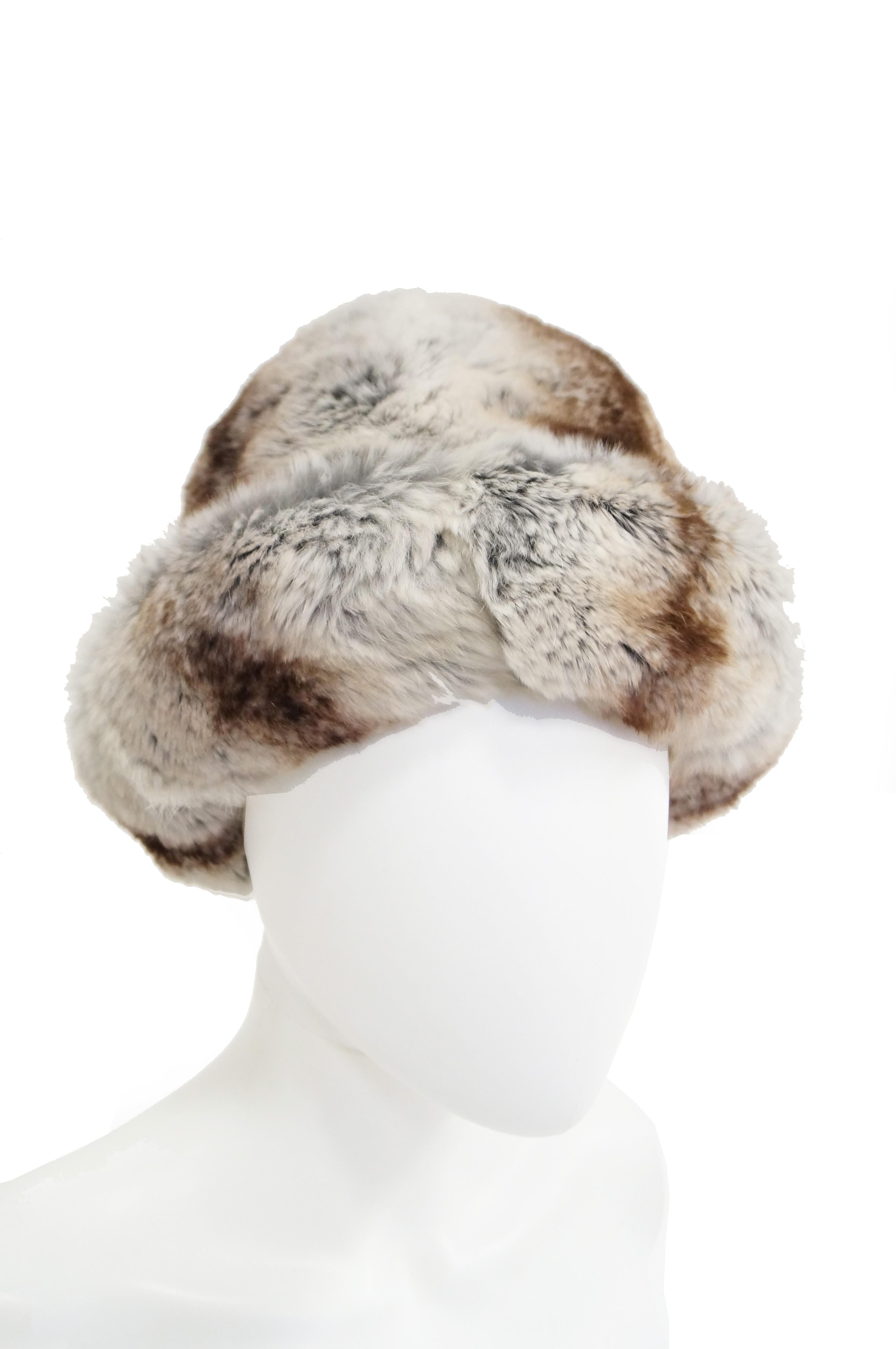 1960s Dior Chapeau Chinchilla Hat with Grossgrain Detail 1