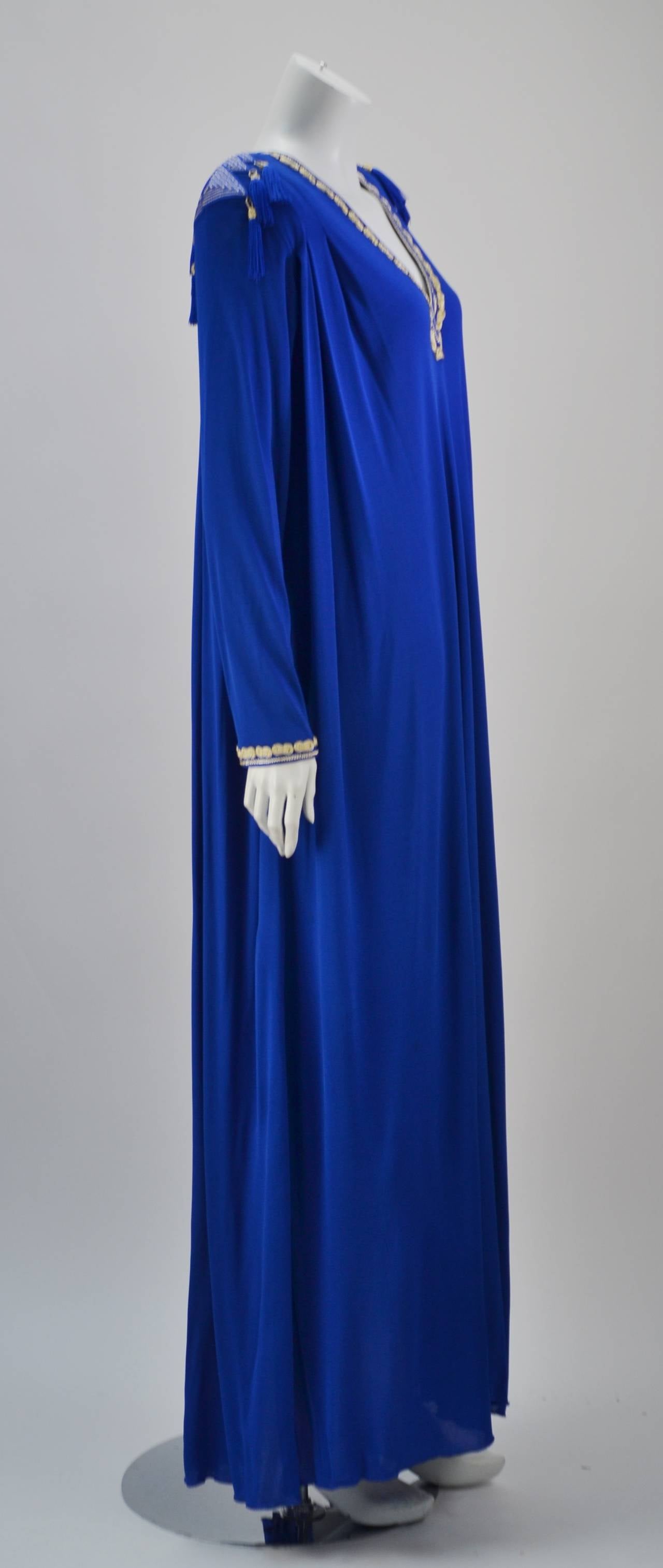 royal blue kaftan dress