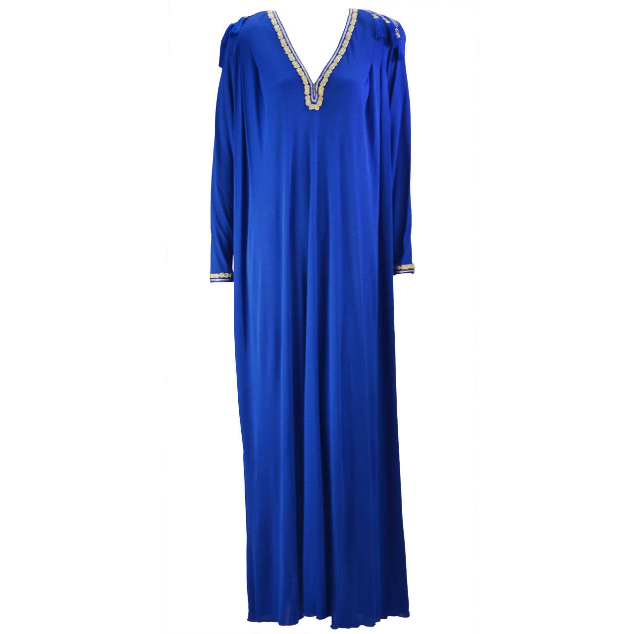 Kenza Vintage Royal Blue Kaftan For Sale