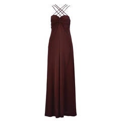 1970s Joy Stevens Criss Cross Strap Dress 6