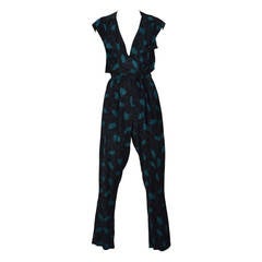1980s Diane Von Furstenberg Leaf Jumper 1