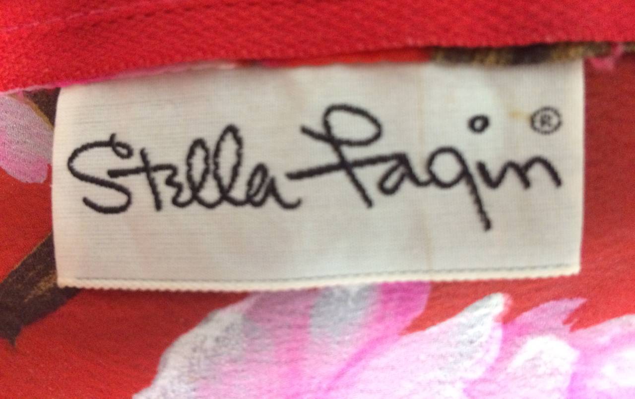 Women's 1960s Stella Fagin Rose Print Gown