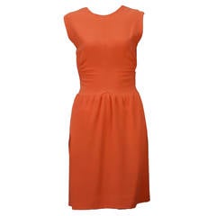 1960s Norman Norell Coral Dress 12