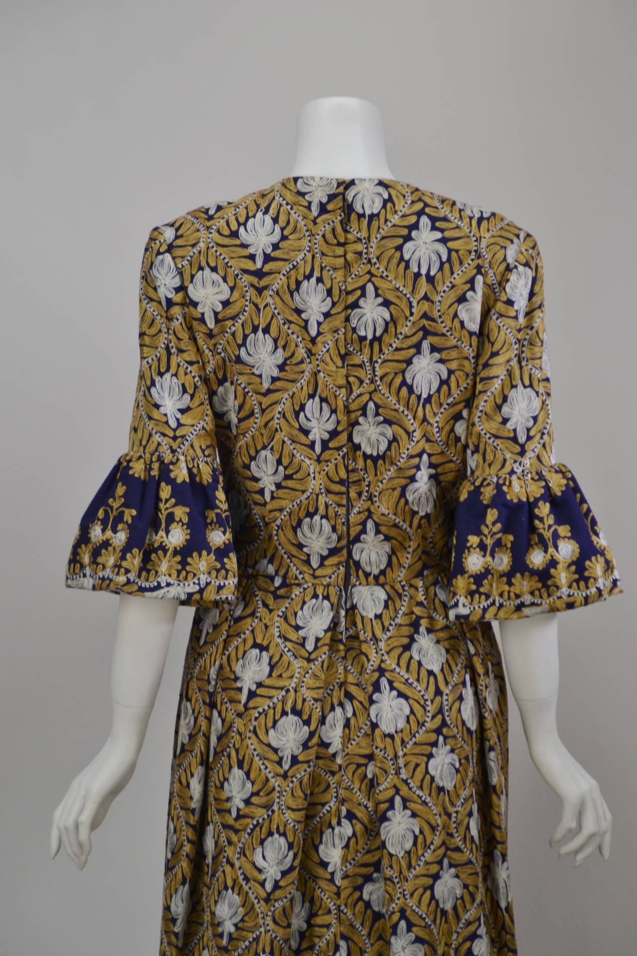 1960's Tambour Embroidered Resort Dress/Kaftan 1
