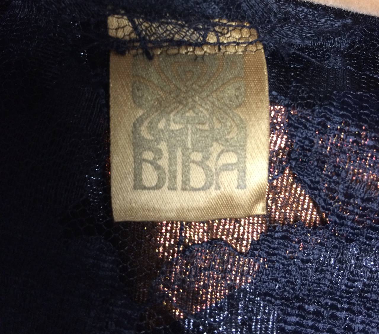 Biba Sheer Lace Dress, 1970s  In Excellent Condition For Sale In Houston, TX