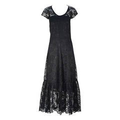 1970s Biba Sheer Lace Dress 7