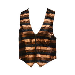 1970s Biba Metallic Striped Vest 11