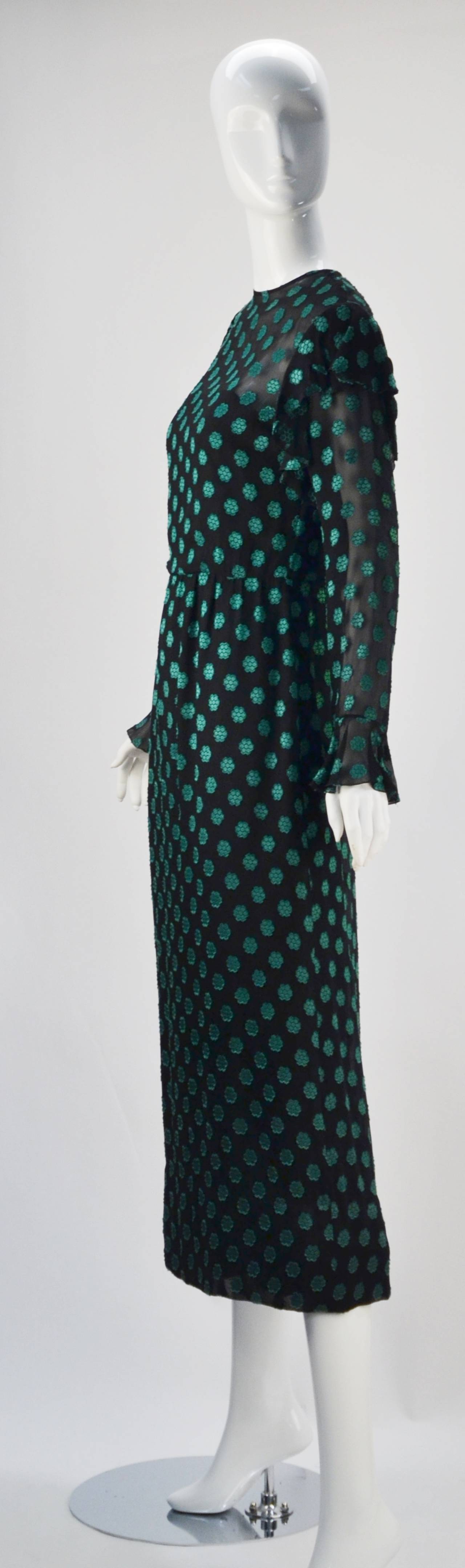 christian dior green dress