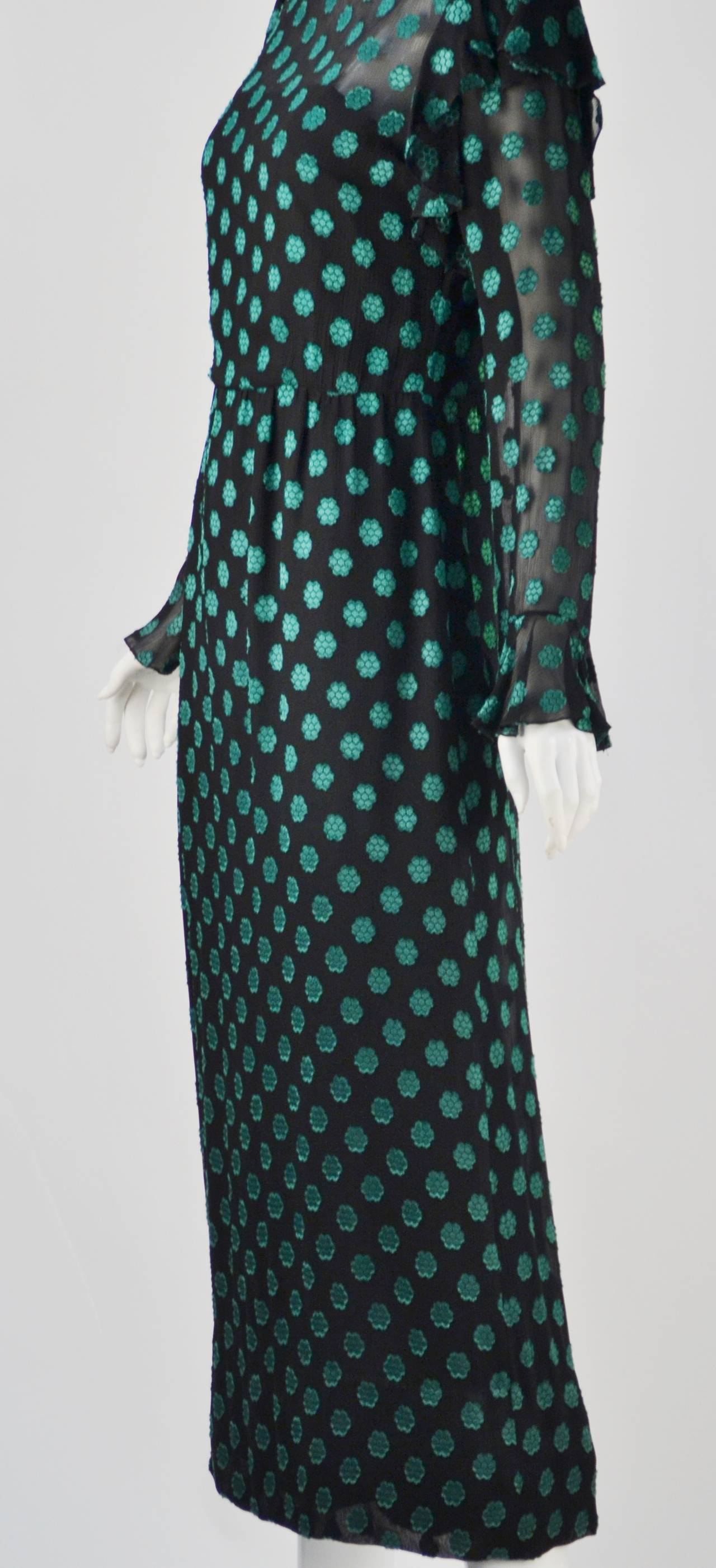 christian dior green dress