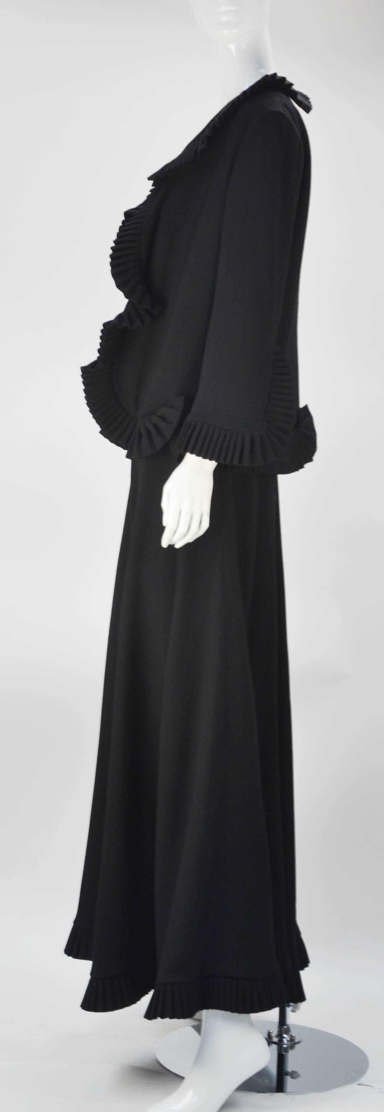 black wool bolero