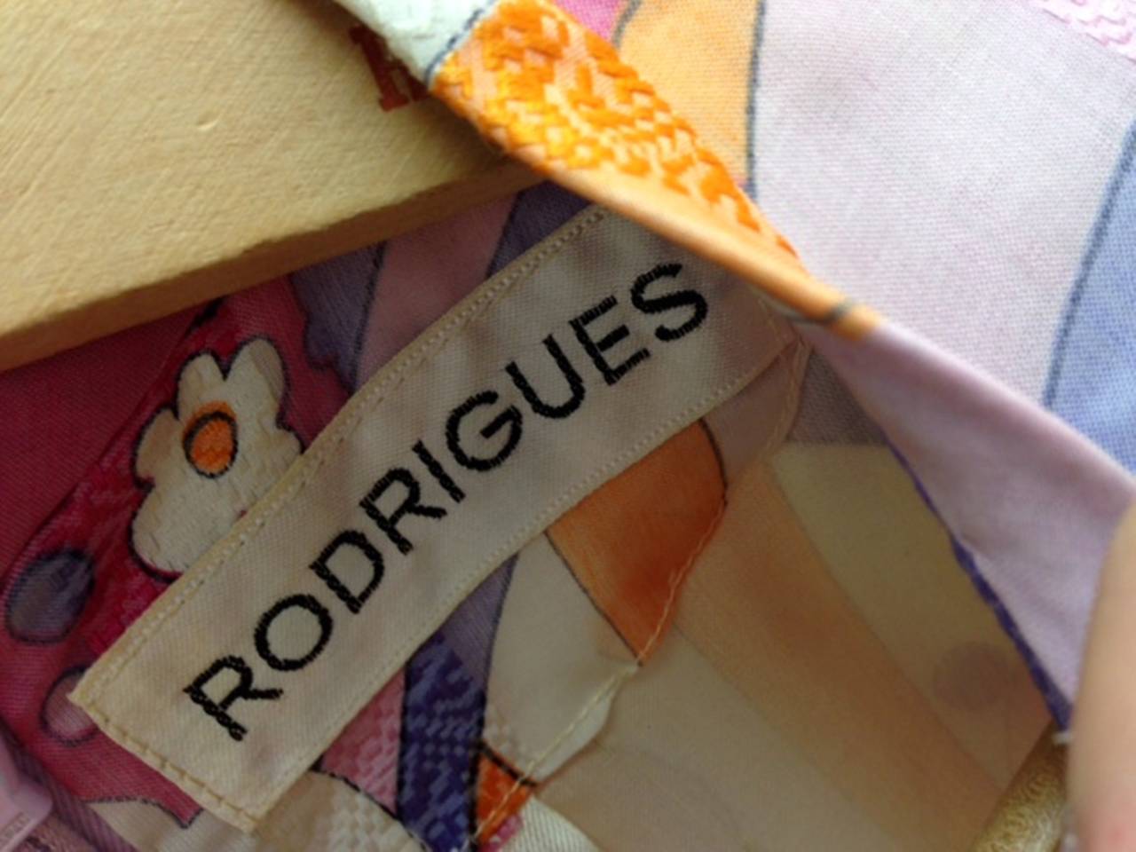 1960s Rodrigues Vibrant Multi Color Print Dress For Sale 2