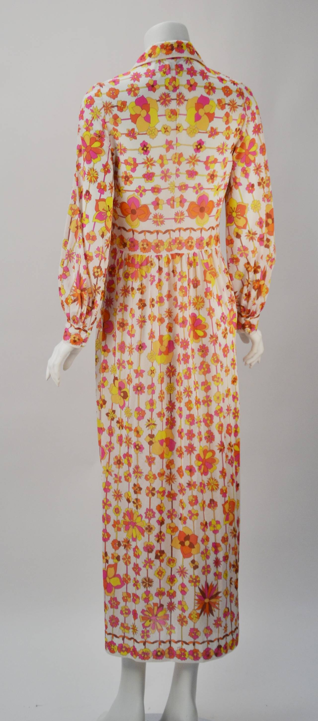 Brown 1960s Emilio Pucci for Formfit Rodgers Lounge Dress