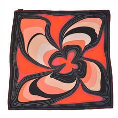 Highly Sought After 1960's Pucci Psychedelic Print Scarf