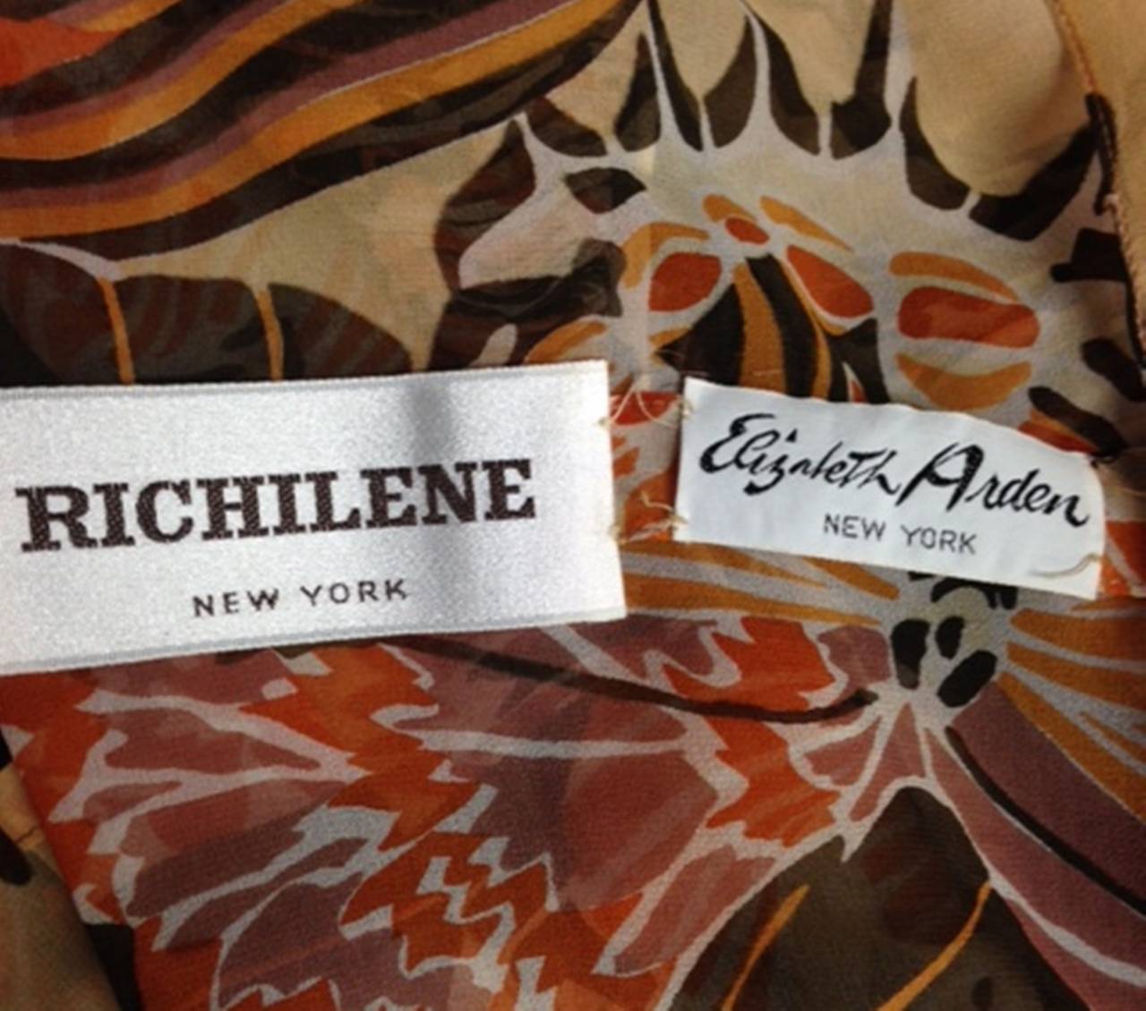 Richilene Chiffon Floral Print Maxi Dress, 1970s  For Sale 1
