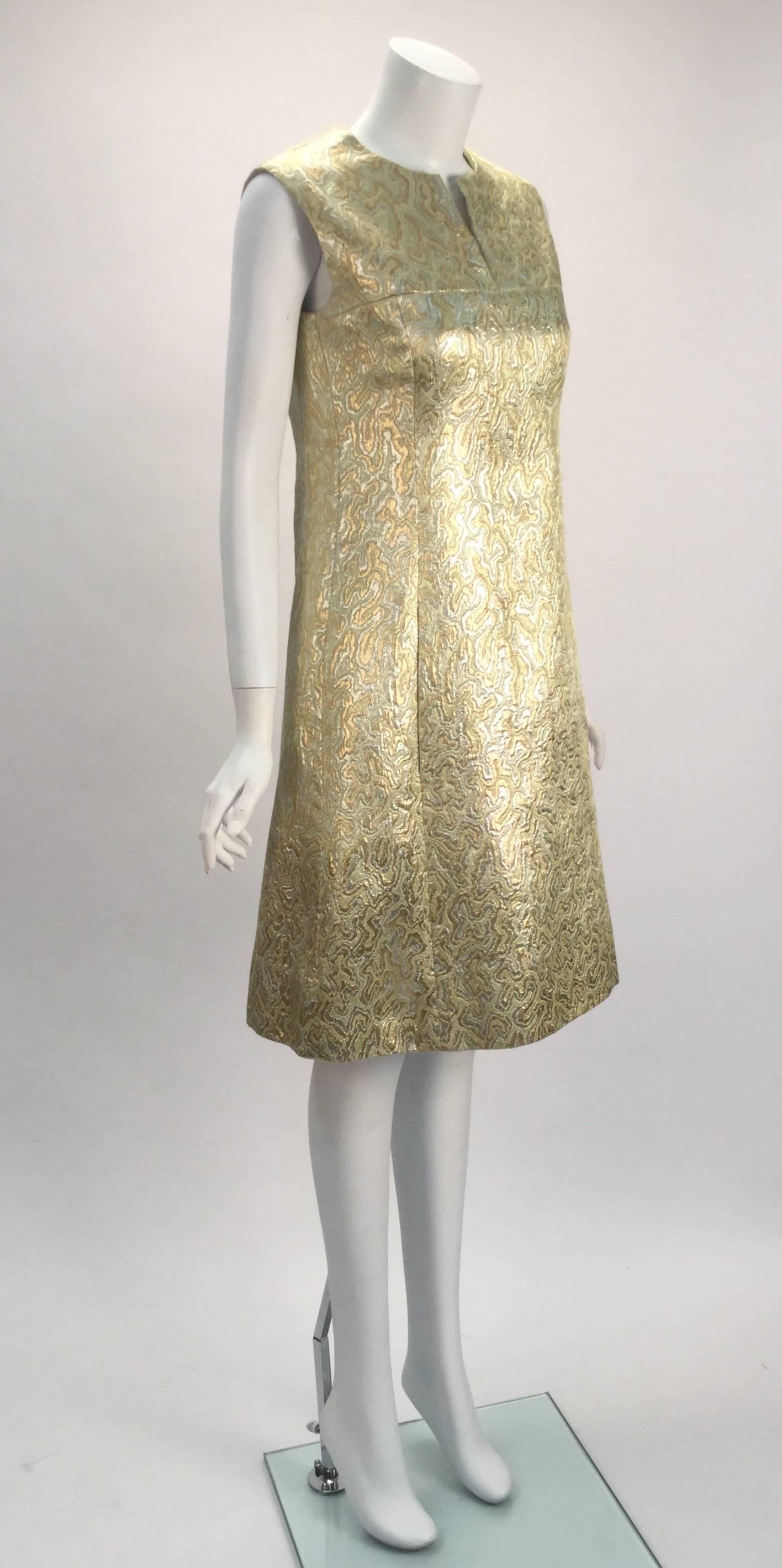 Women's 1960s Malcolm Starr Brocade Dress Jacket and Hat Ensemble