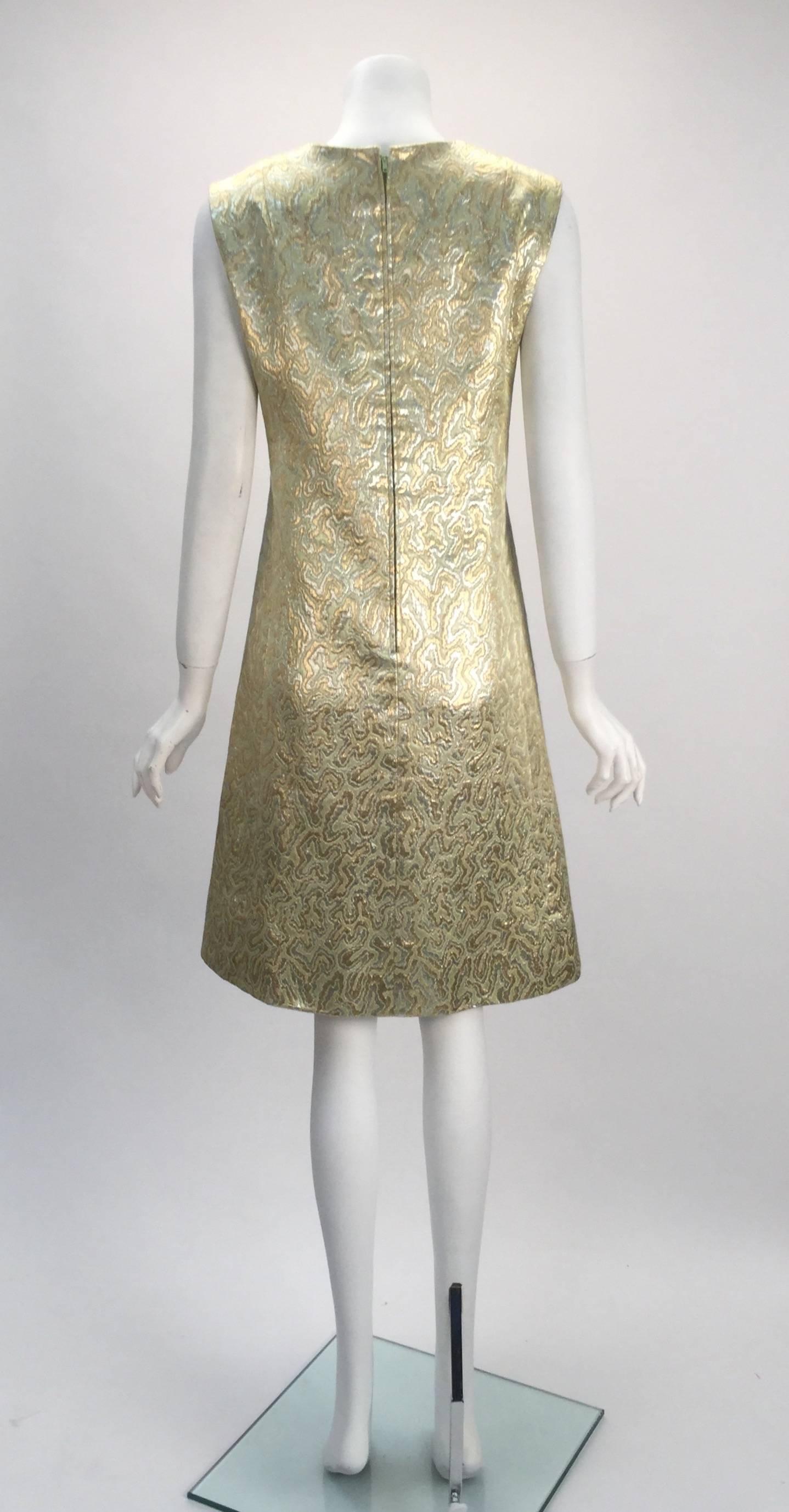 1960s Malcolm Starr Brocade Dress Jacket and Hat Ensemble 1