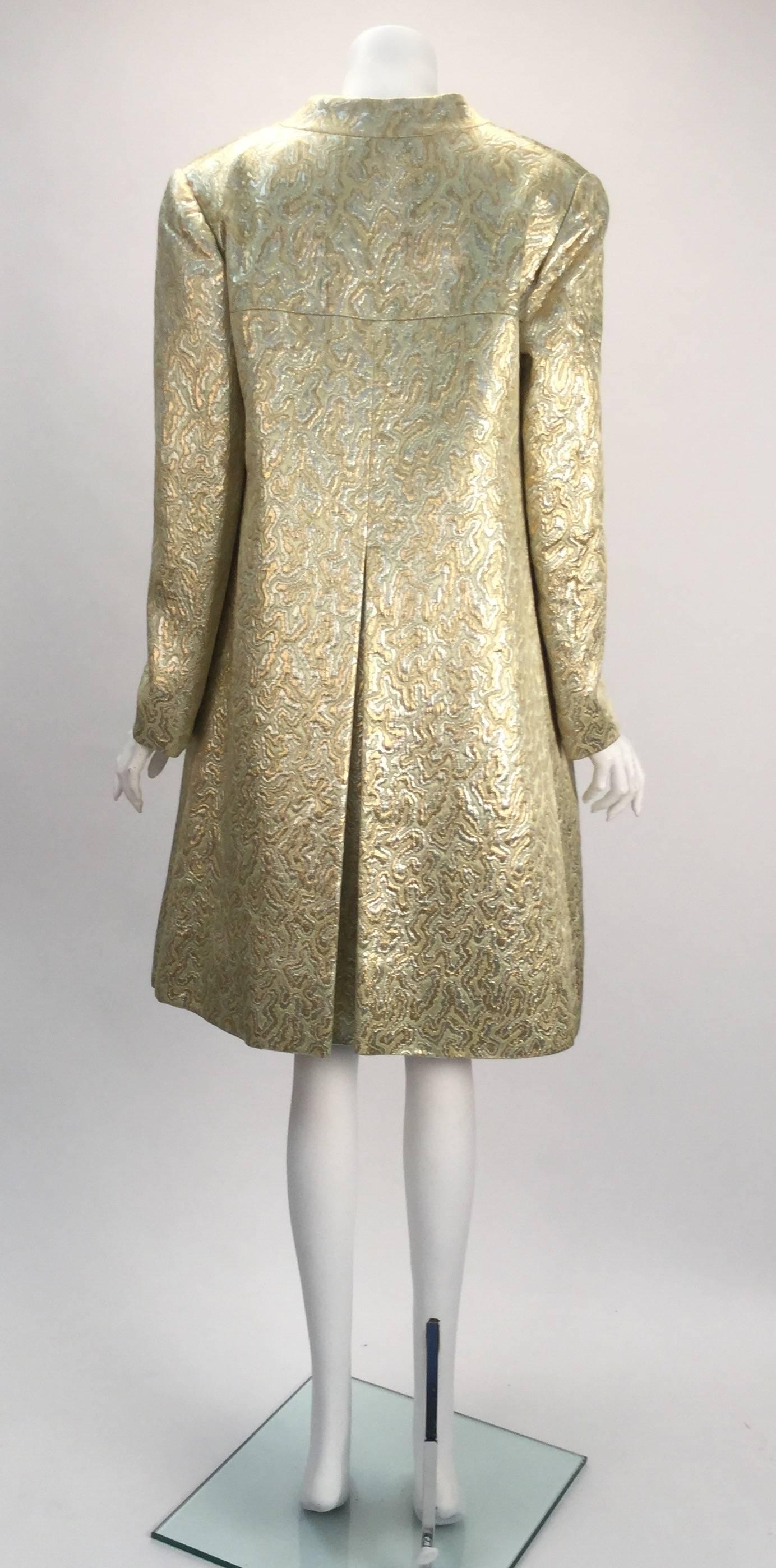 1960s Malcolm Starr Brocade Dress Jacket and Hat Ensemble 3