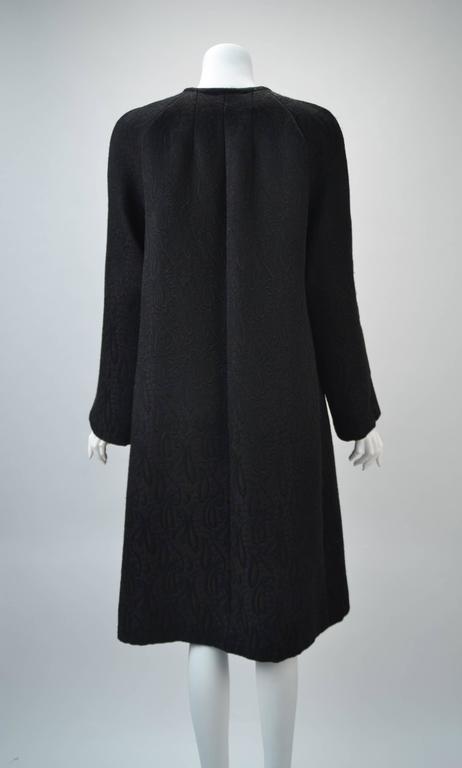 1960s Golet Black Matelasse Coat at 1stDibs