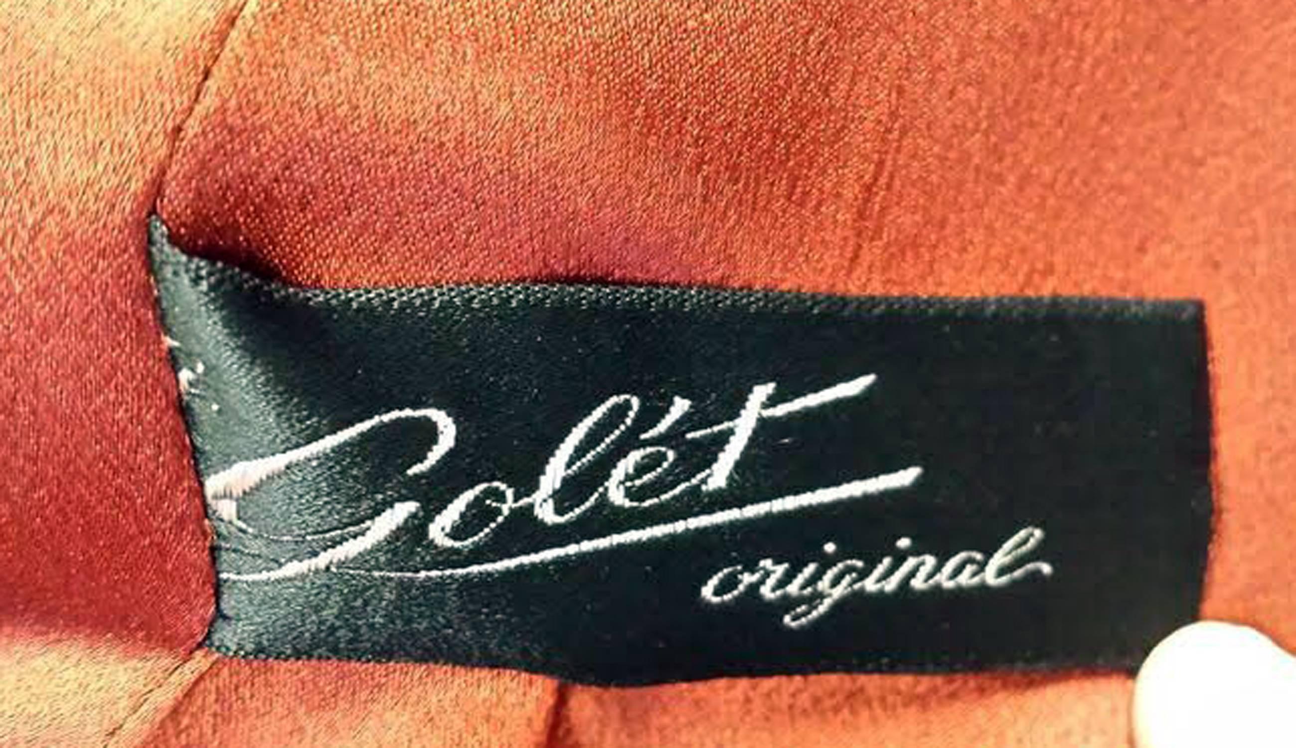 1960s Golet Black Matelasse Coat 1