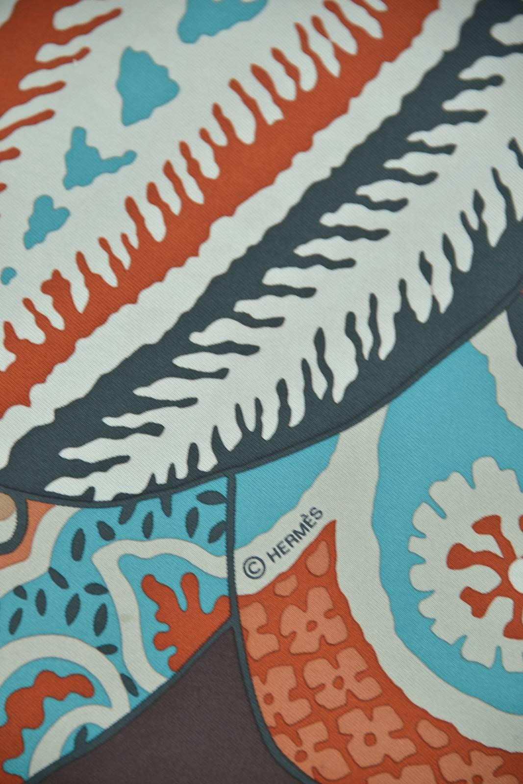 2011 Hermes  „Fleurs D''Indiennes“ Seidenschal für Damen oder Herren