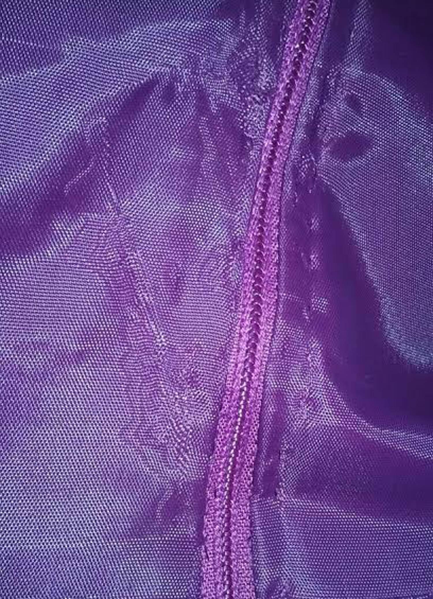 1960s Mr. Blackwell Custom Purple Velvet Evening Dress 3