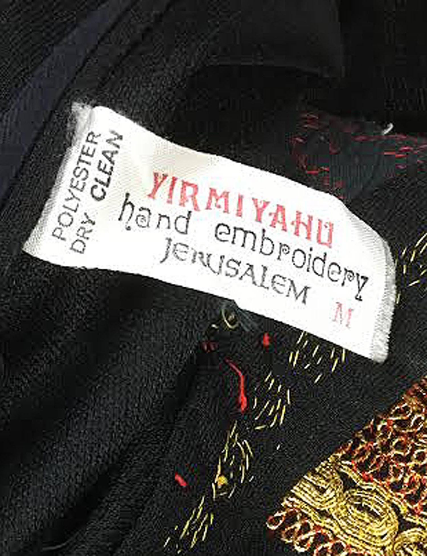 Yirmiyahu Hand Embroidered Jerusalem Kaftan, 1970s - 1980  In Excellent Condition In Houston, TX