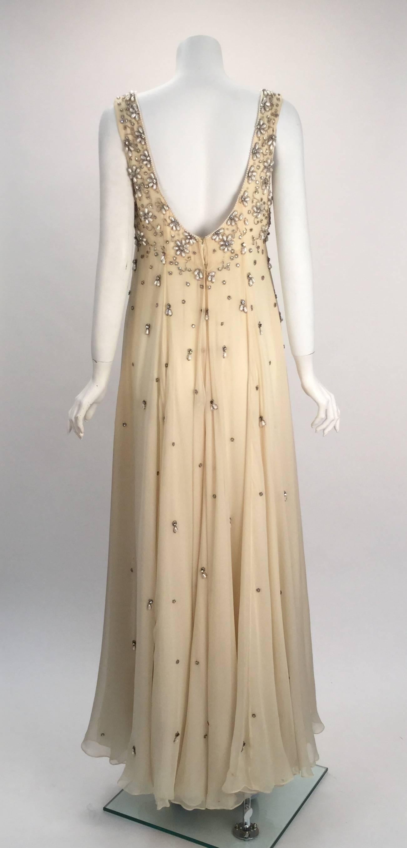 1960s Victoria Royal Ivory Dress Ensemble w/ Beautiful Detail  1