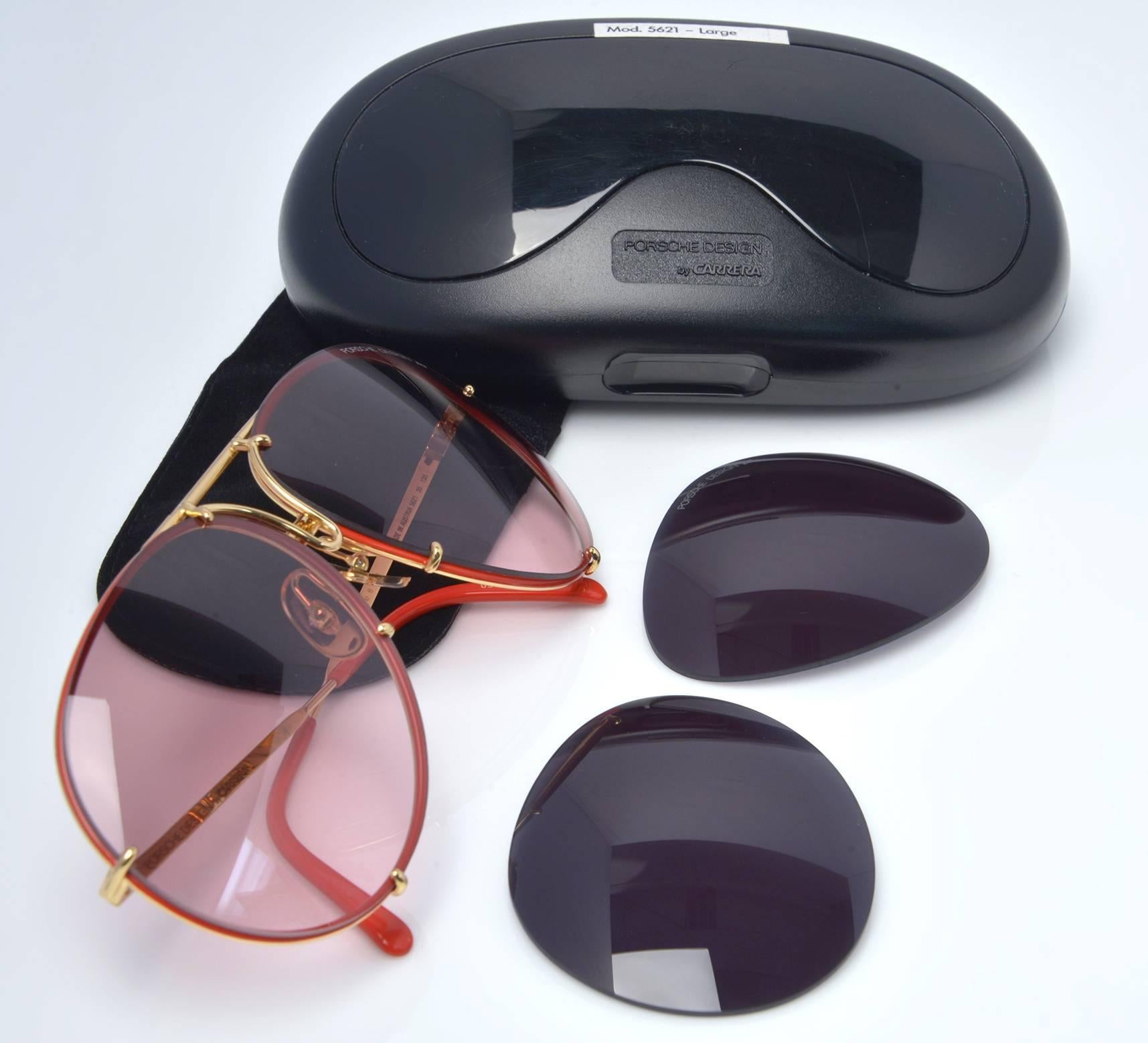 1980's Porsche sunglasses were worn by so many stars of the 1980's they became an immediate classic and other glasses designers have repeatedly used the pair as the gold standard and as a basis for so many of their designs.  Be it the shape, the