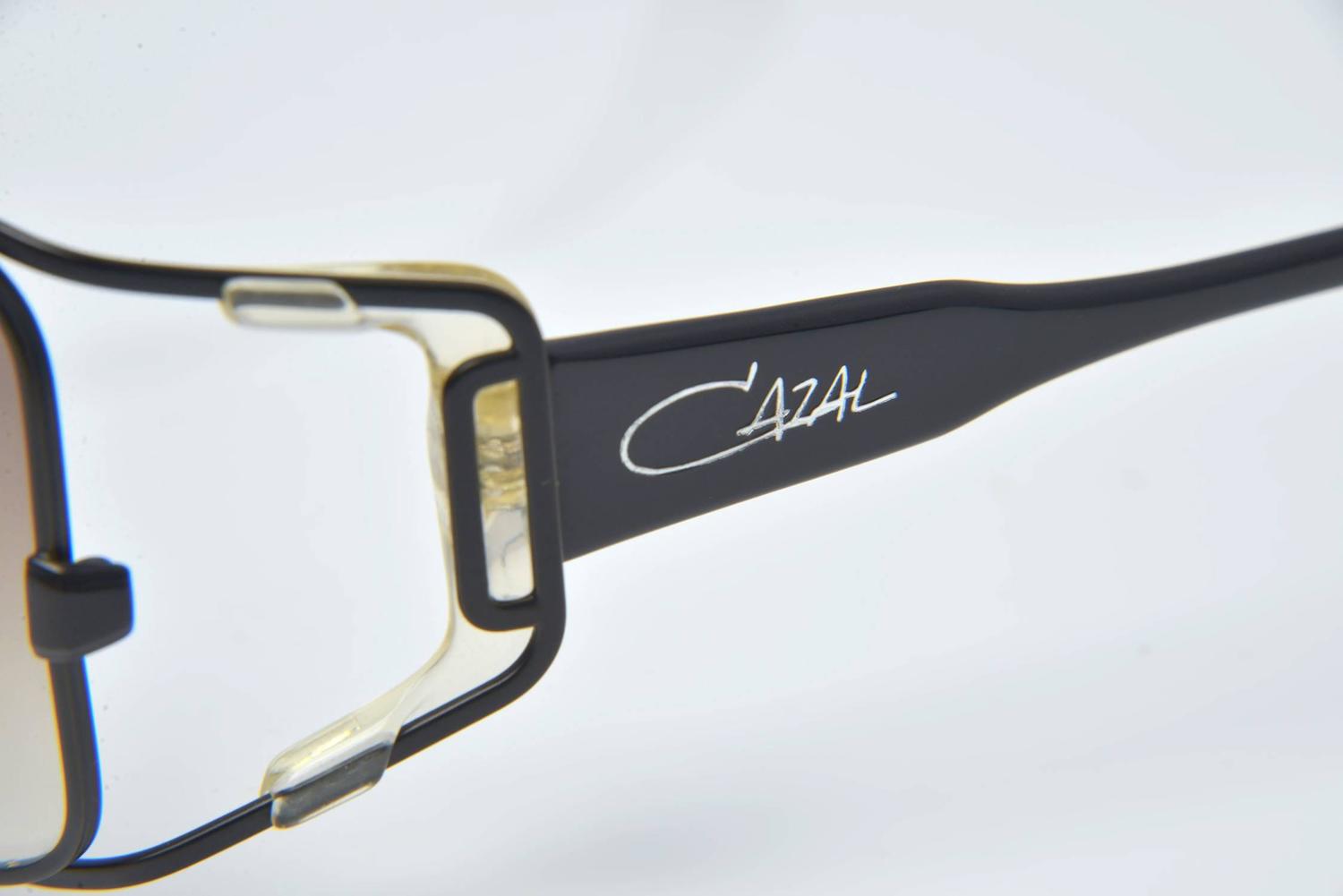 1980s unworn stock cazal black sport sunglasses with 1980s unworn stock cazal black sport sunglasses with